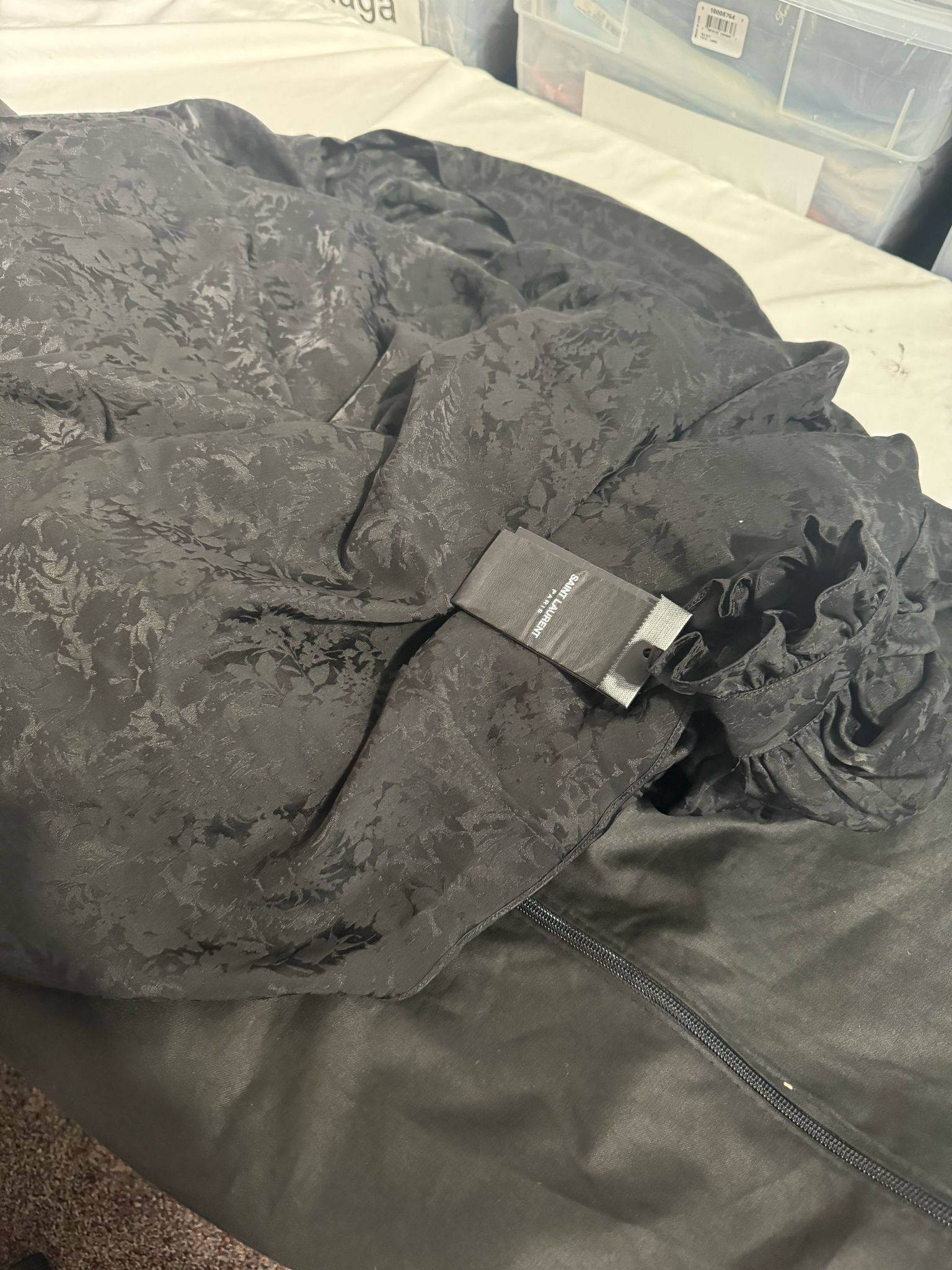 Saint Laurent Paris o1rshd1 Victorian Cloak and Shiny Silk in Black Size US L / EU 52-54 / 3 - 4 Thumbnail