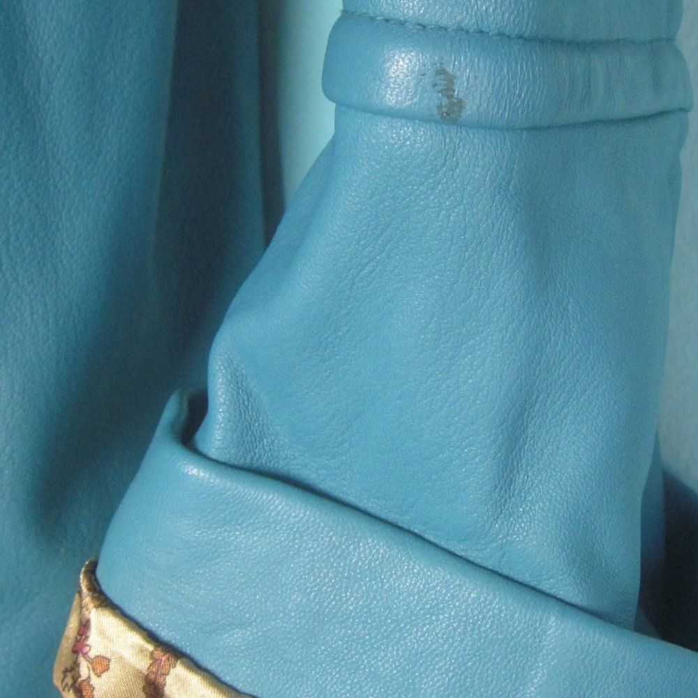 Excelled Excelled Teal Leather Coat Women Size M Size M / US 6-8 / IT 42-44 - 12 Thumbnail