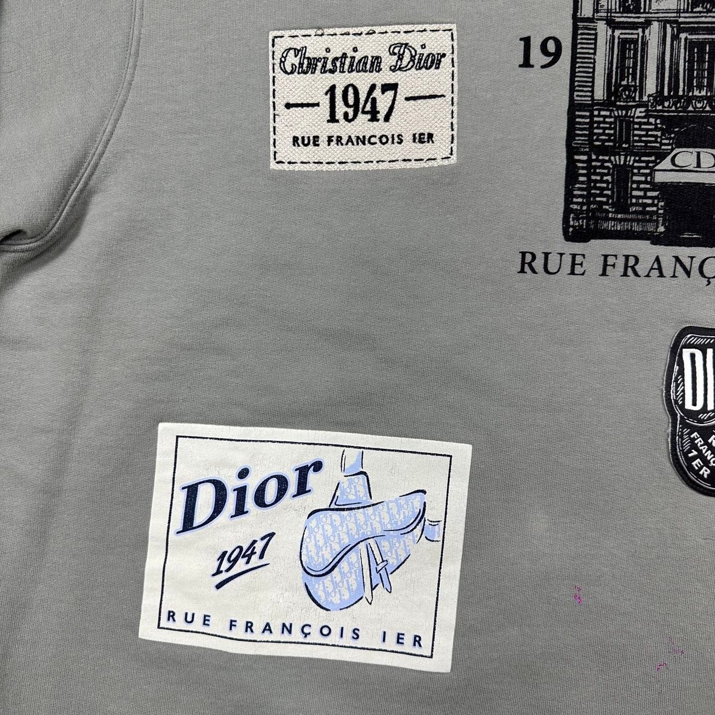 Dior dior gray logo patch sweatshirt size L Size US L / EU 52-54 / 3 - 4 Thumbnail