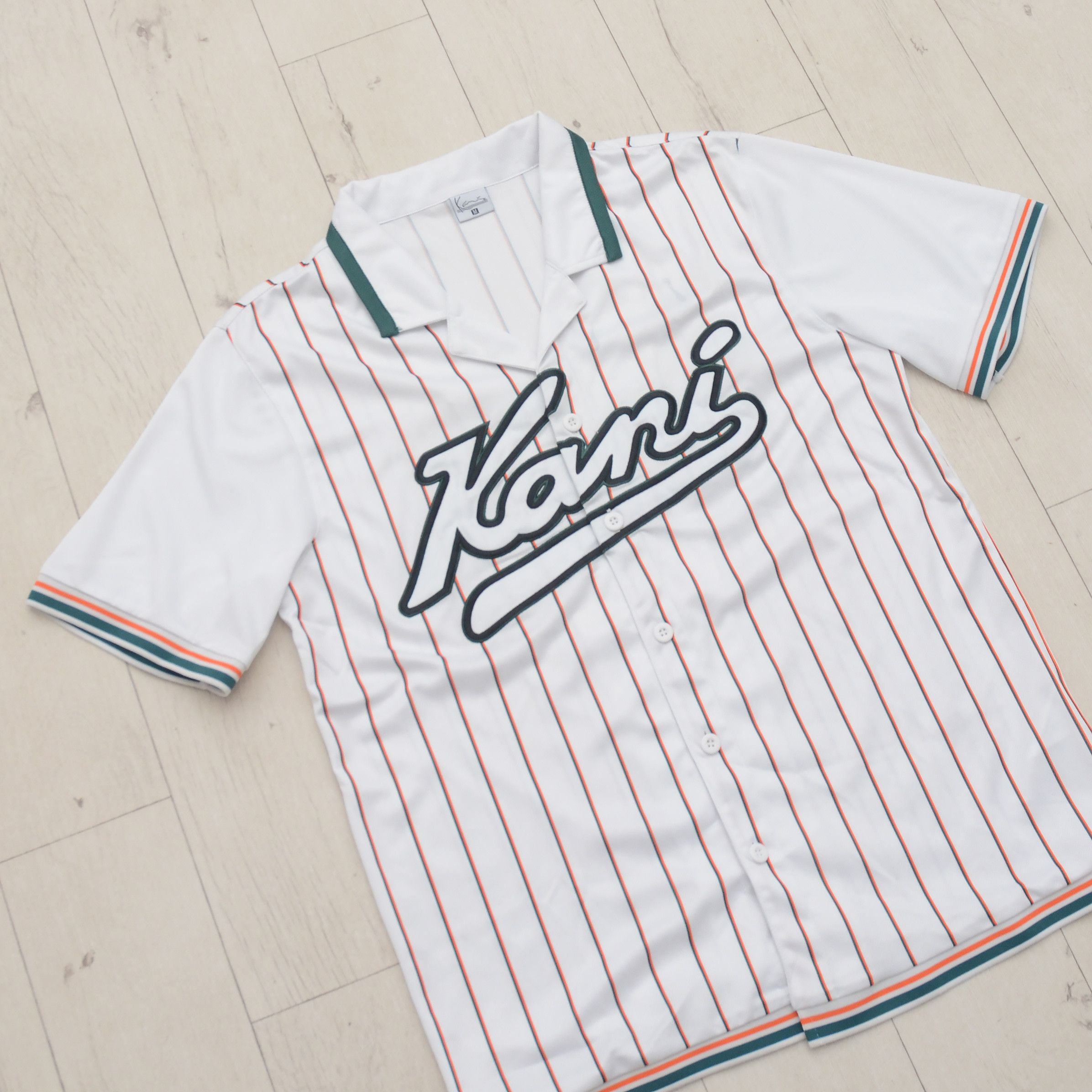 Karl Kani Karl Kani Baseball Jersey Shirt Striped Hip Hop Streetwear Size M / US 6-8 / IT 42-44 - 3 Thumbnail