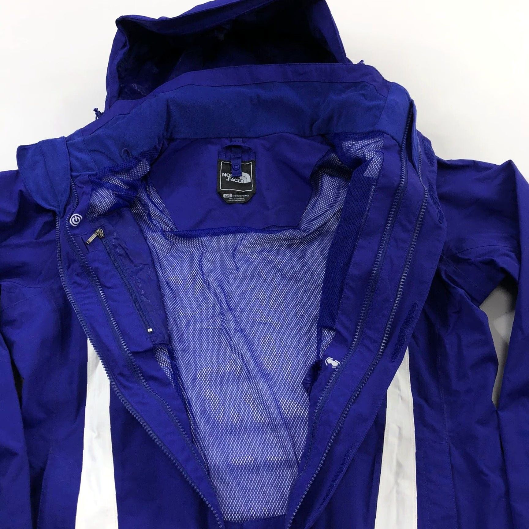 The North Face The North Face Hyvent TNF Womens Hooded Zip Nylon Jacket Purple Size L / US 10 / IT 46 - 3 Thumbnail