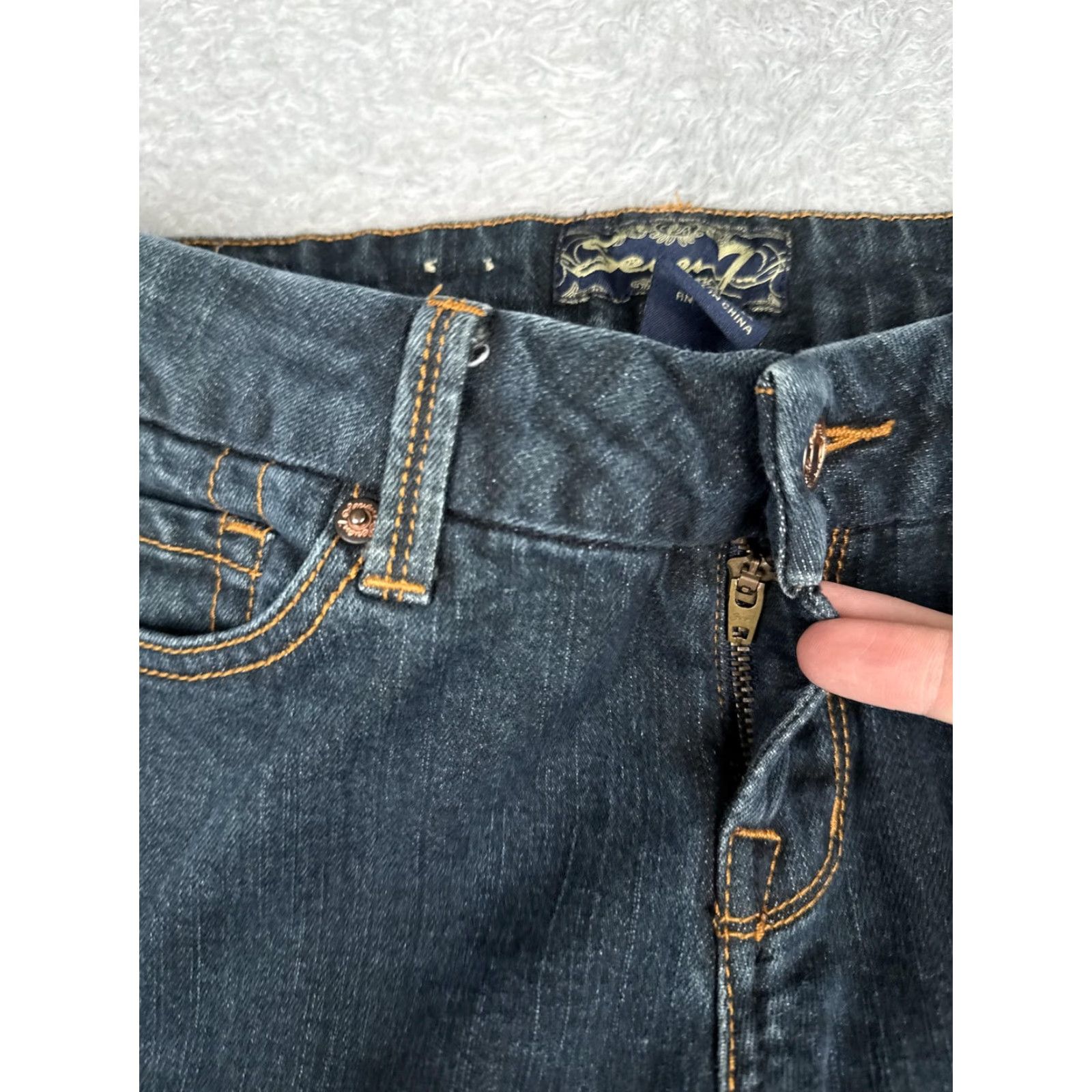 Vintage Seven7 Jeans Womens 29 Blue Bootcut Denim Stretch Dark Wash Regular Inseam 25 Size 29" - 5 Thumbnail