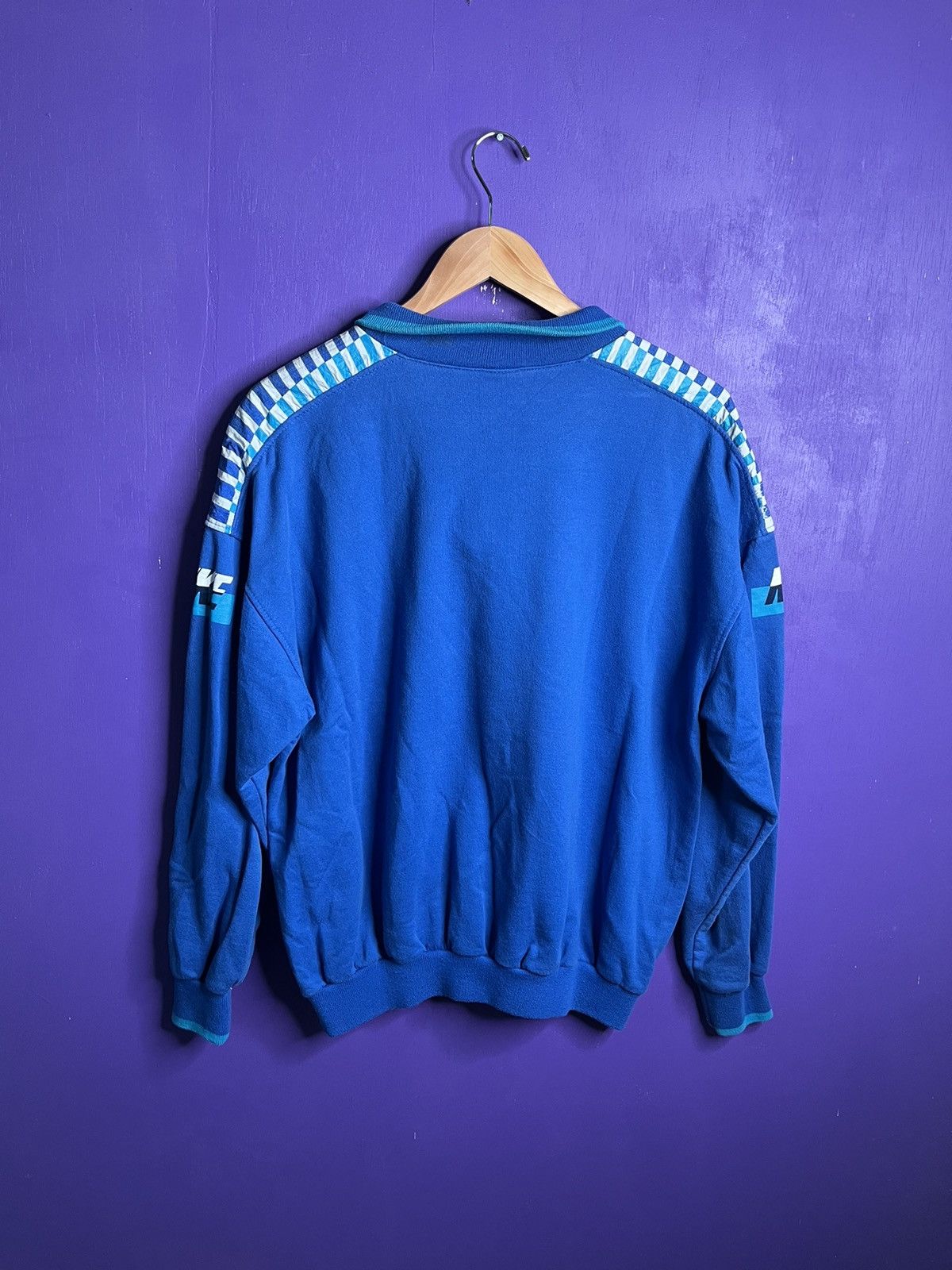 Nike × Vintage Vintage 90s Nike sleeve logos quarter zip crewneck Size US L / EU 52-54 / 3 - 2 Thumbnail