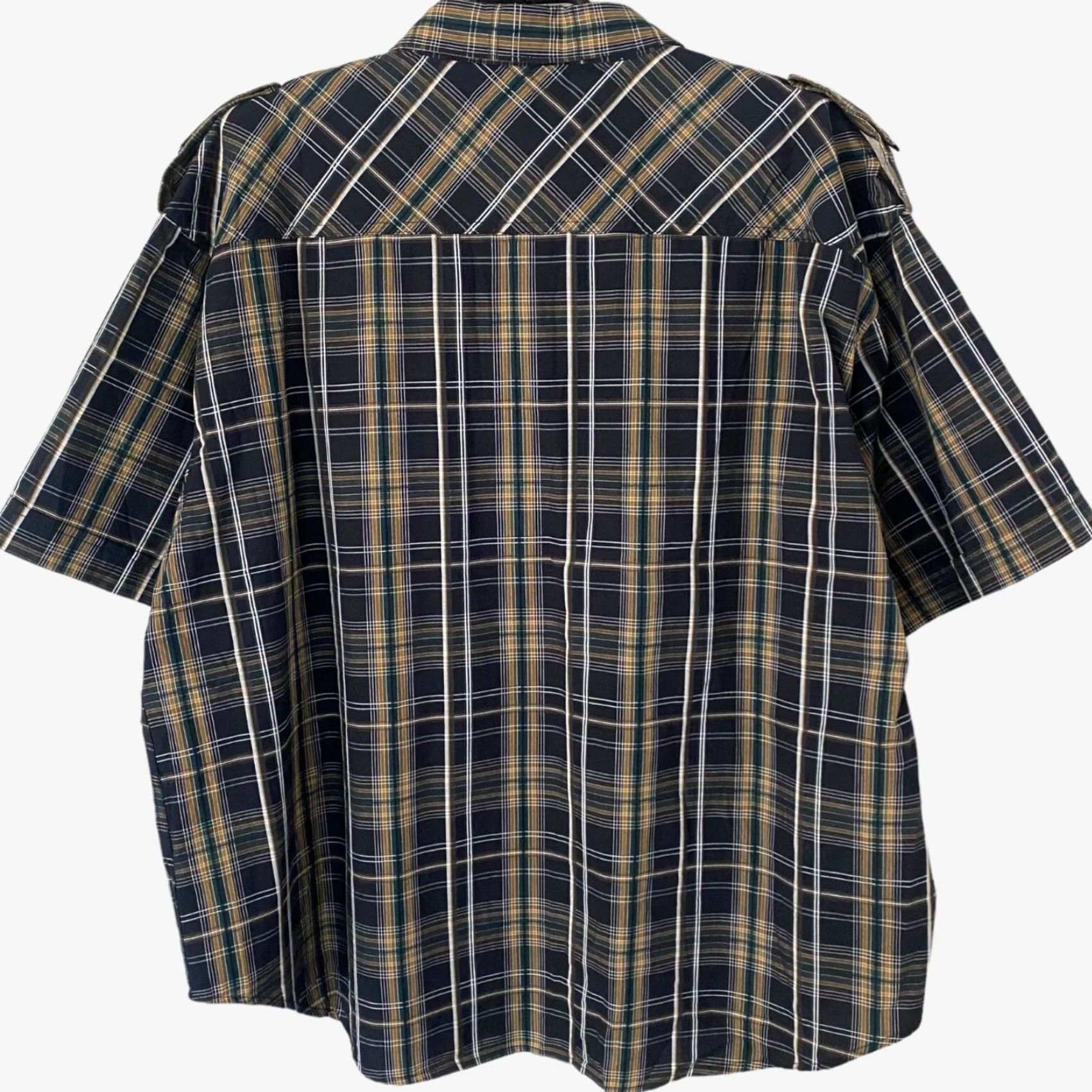 Rocawear Rocawear Button-Up Plaid Shirt Black Yellow Green Men 4XB Short Sleeve Size US XXL / EU 58 / 5 - 4 Thumbnail