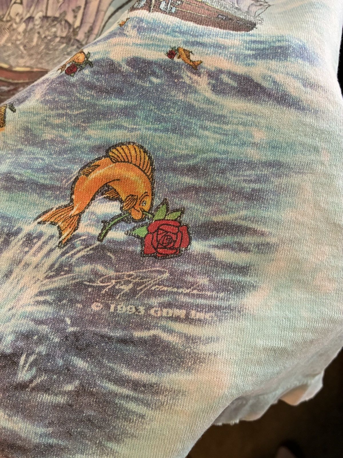 Liquid Blue Vintage distressed 90s Grateful Dead Liquid Blue tee Size US XL / EU 56 / 4 - 3 Thumbnail