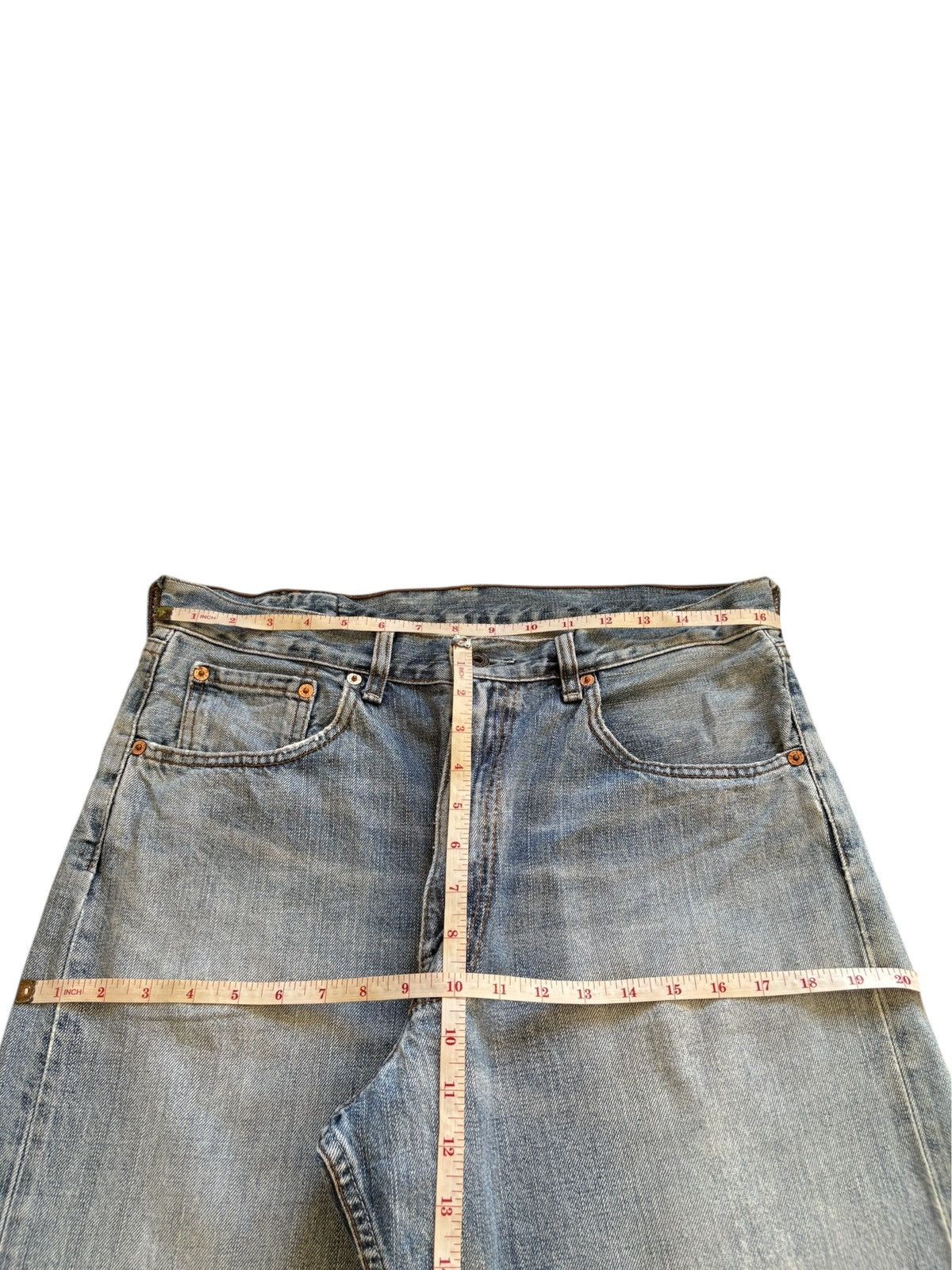 Levi's Vintage 90s Levis 504 Distressed Loose Jean Shorts Jorts Size US 34 / EU 50 - 14 Thumbnail