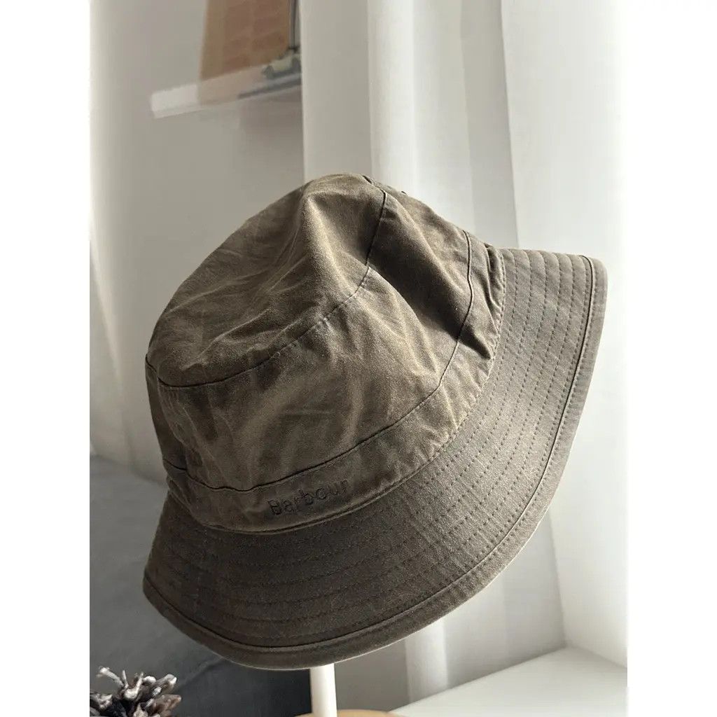 Barbour Barbour Waxed Bucket Hat Khaki Size ONE SIZE - 10 Thumbnail