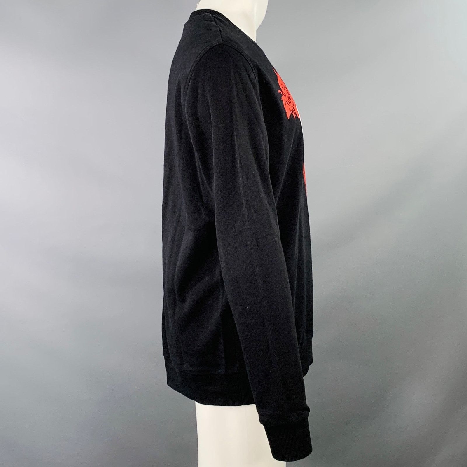 Givenchy Black Red Logo Cotton Cuban Fit Crew Neck Sweatshirt Size US M / EU 48-50 / 2 - 3 Thumbnail