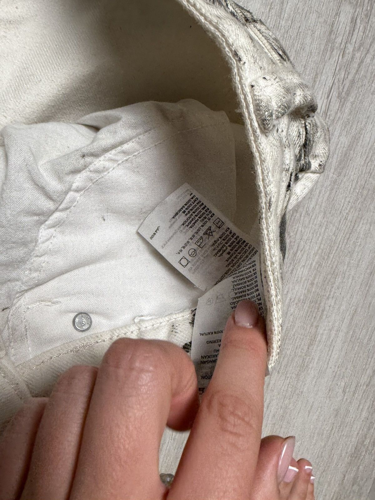 Hubane Hubane White and Black Denim Jeans Size US 34 / EU 50 - 4 Thumbnail