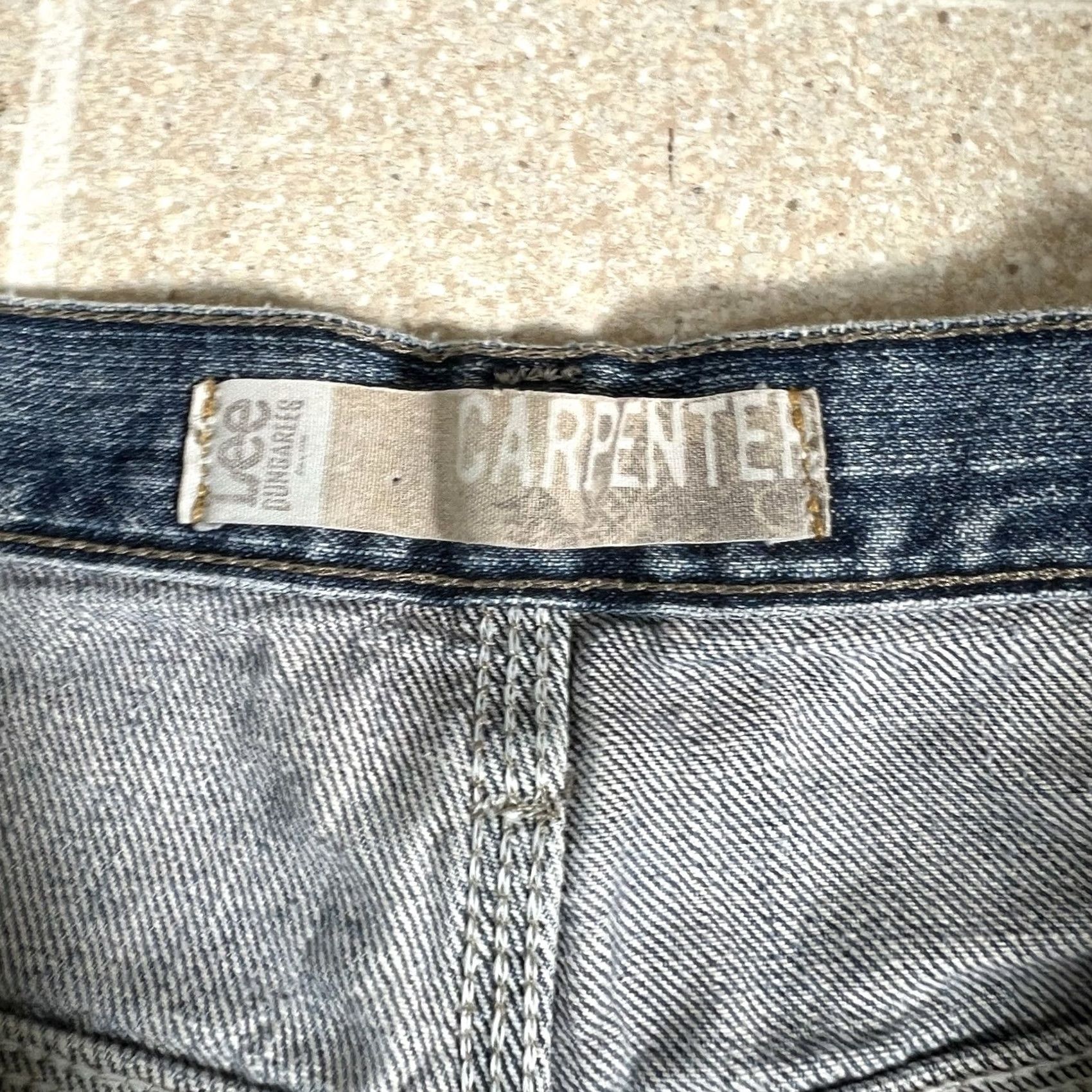 Lee Lee Jeans Y2K Carpenter Denim Wide-Leg Distressed 34x30 Mens Blue Cotton Denim Jeans Size US 34 / EU 50 - 6 Thumbnail