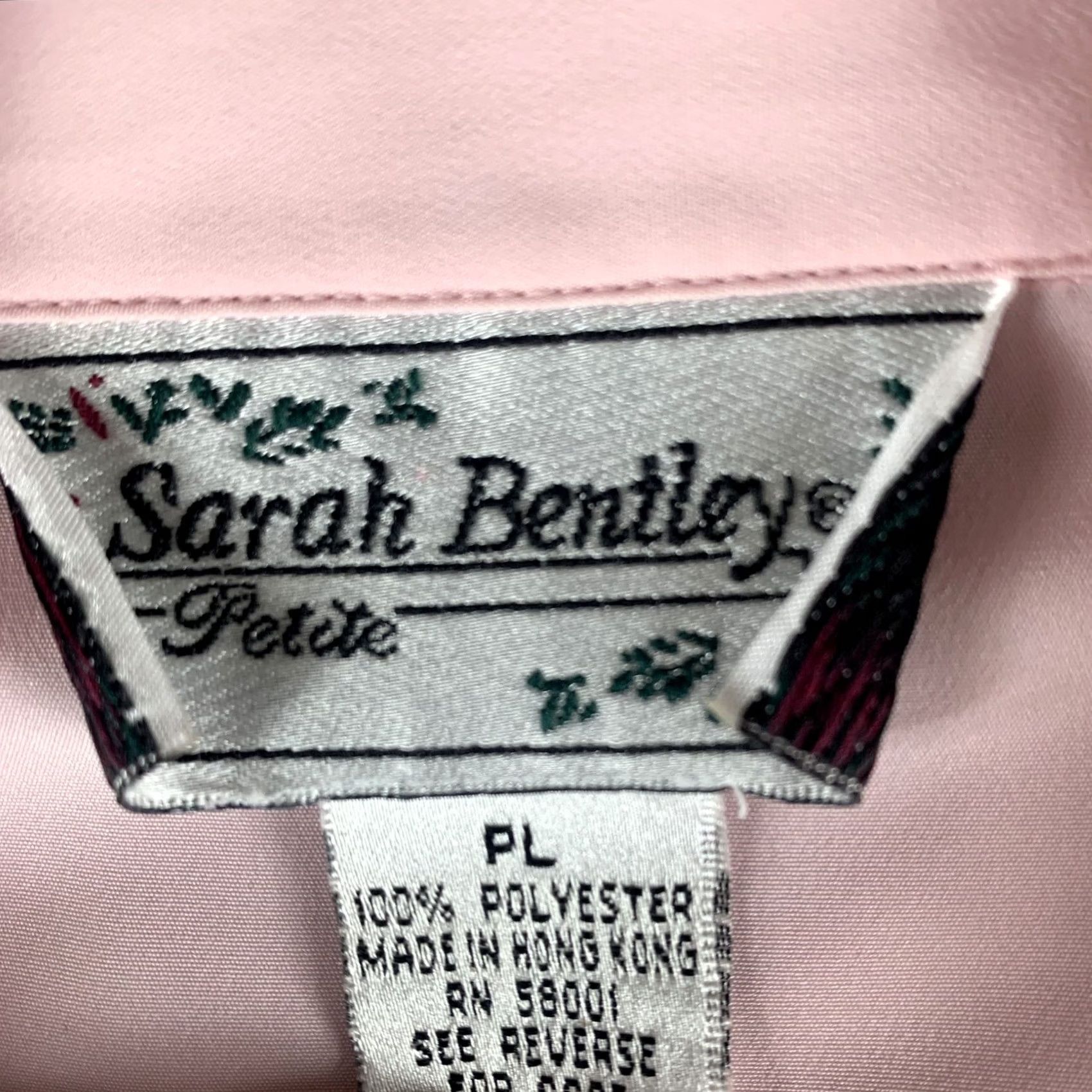 Pinko SARAH BENTLEY PINK BUTTON UP SHIRT WOMENS PL SHORT SLEEVE COLLAR (SHOULDER PADS) Size L / US 10 / IT 46 - 3 Thumbnail
