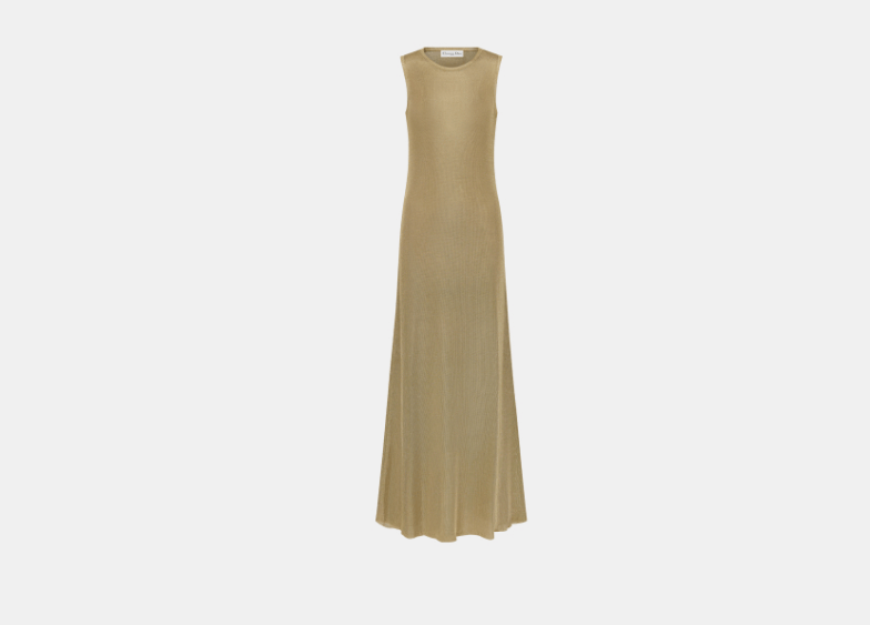 Dior o1w1db10326 514L01 Maxi Dress in Beige Size M / US 6-8 / IT 42-44 - 1 Thumbnail