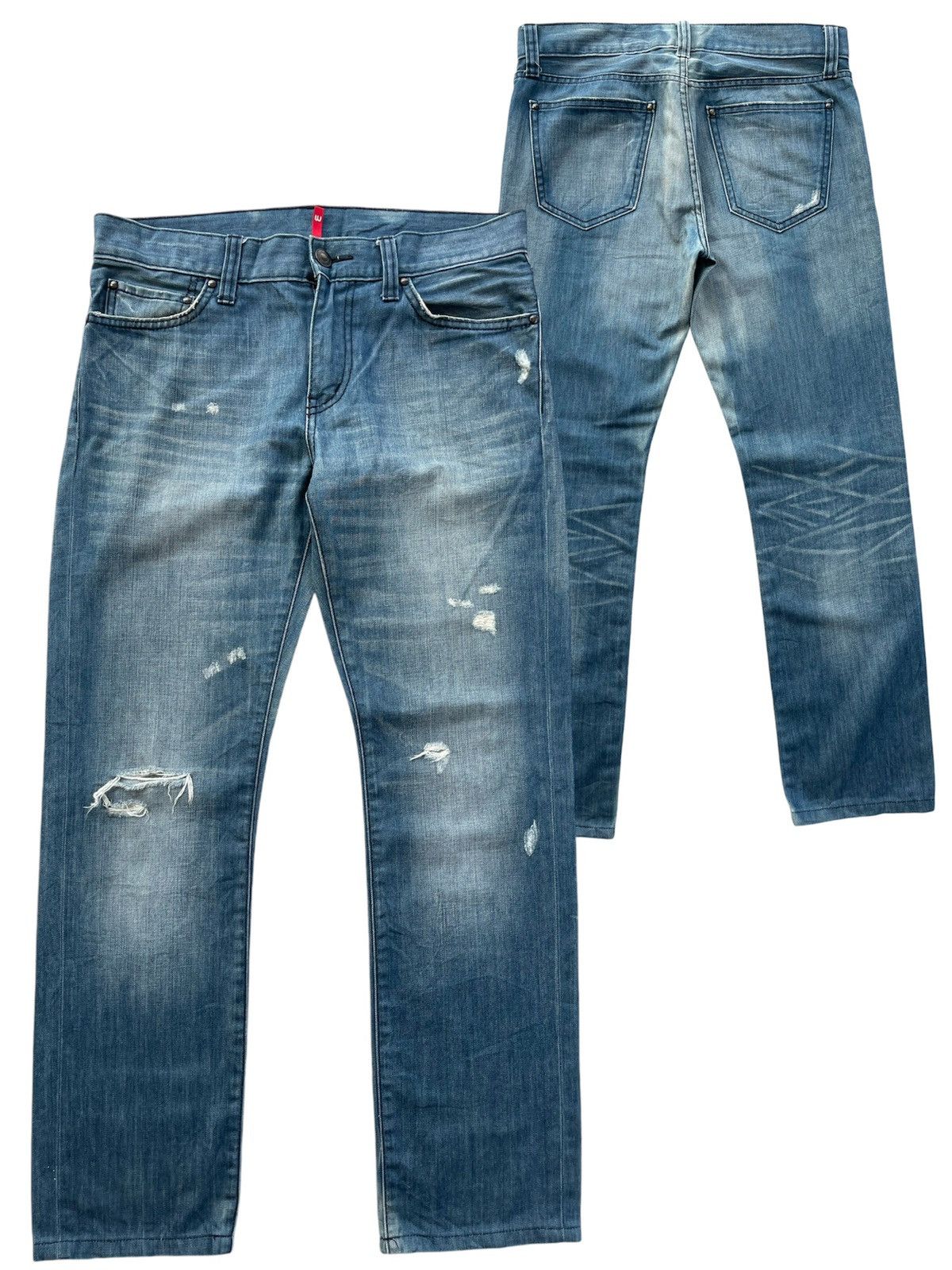 Japanese Brand 🔥Japanese Brands Uniqlo Distressed Denim W33🔥 Size US 33 - 1 Thumbnail