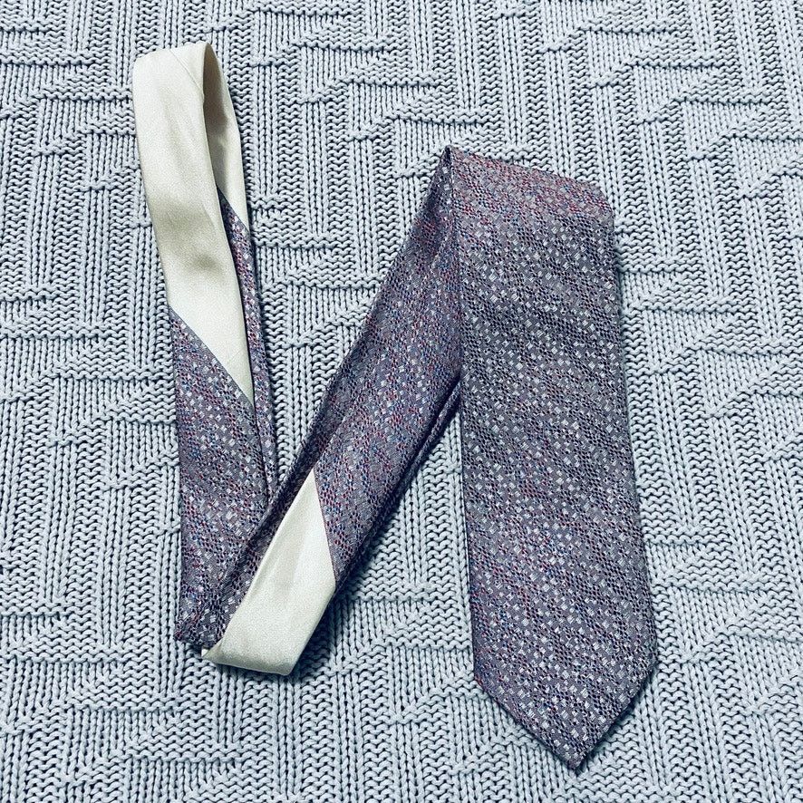 Vintage Vintage red and pink confetti silk slim tie Size ONE SIZE - 1 Thumbnail
