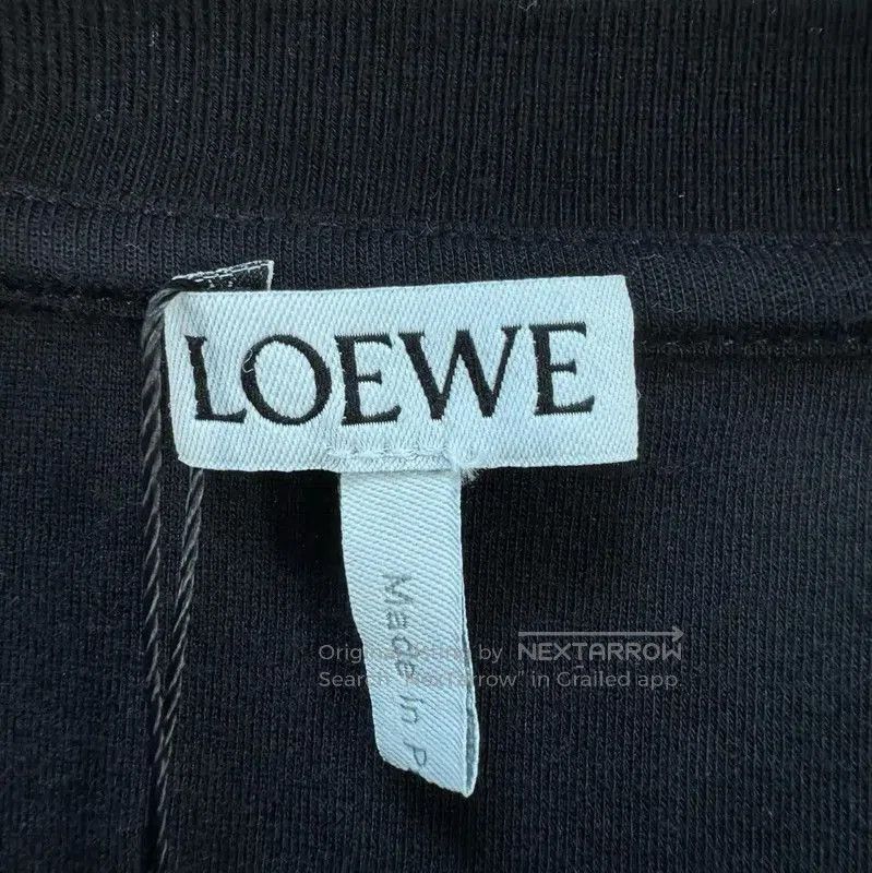 Loewe Loewe Black Cotton Embroidered Logo T-Shirt . Size XS / US 0-2 / IT 36-38 - 5 Thumbnail