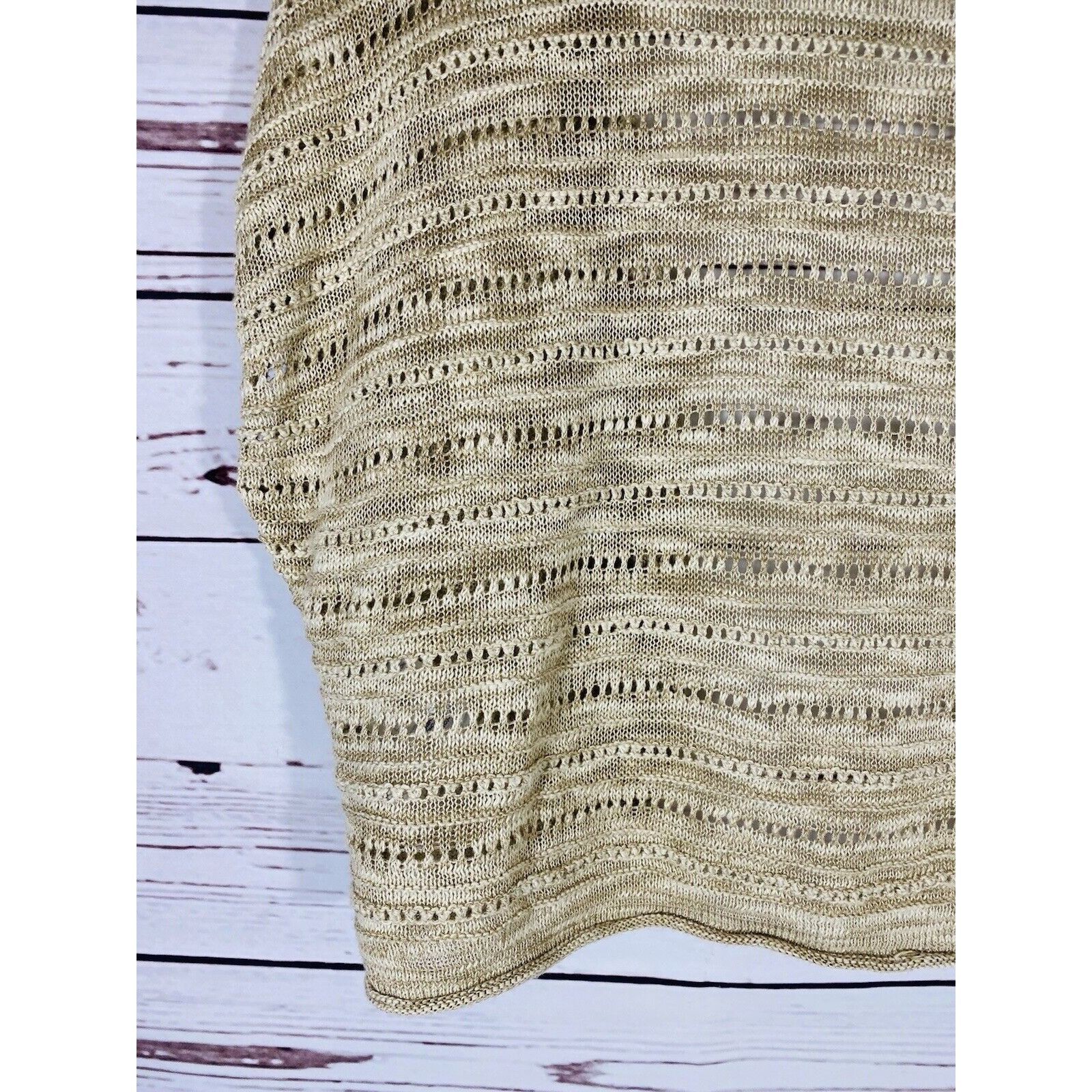 Tommy Hilfiger Tommy Hilfiger Womens Shrug Sweater Sz Medium Beige Tan Knit Size M / US 6-8 / IT 42-44 - 8 Thumbnail
