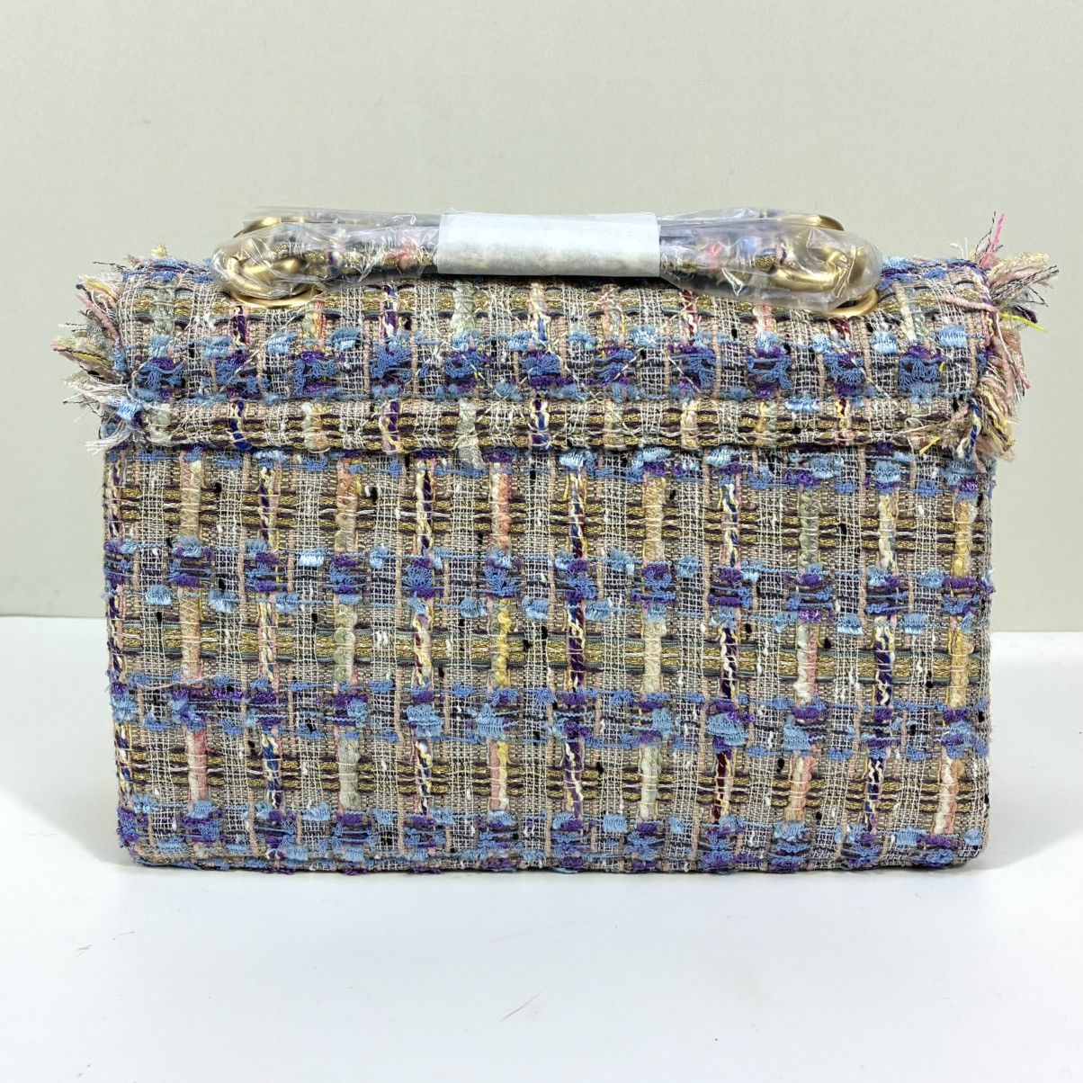 Kurt Geiger Kurt Geiger London Brixton Tweed Lock Bag Lilac NEW Shoulder Size ONE SIZE - 2 Thumbnail
