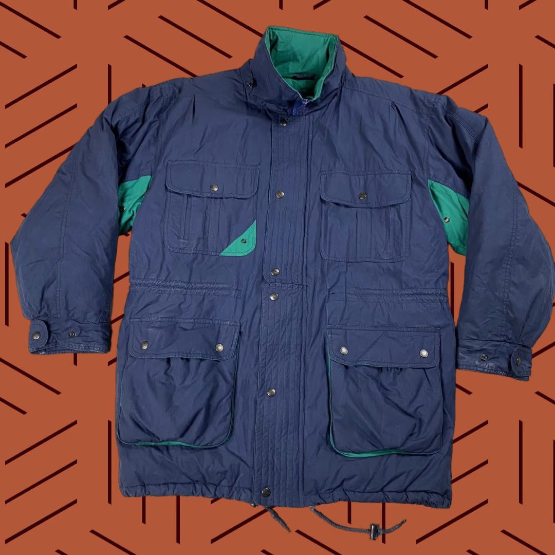 Vintage VINTAGE Goose Down USA Parka Jacket Unisex Adults L Blue 90s Nature Outdoor Winter Down Filled Size US L / EU 52-54 / 3 - 1 Thumbnail