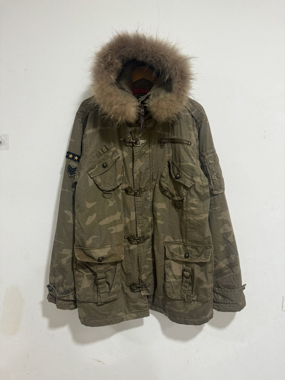 If Six Was Nine × Le Grande Bleu (L.G.B.) × Vintage Kissmark Japan Military Fur Hooded Lgb Style Jacket Size US L / EU 52-54 / 3 - 1 Thumbnail