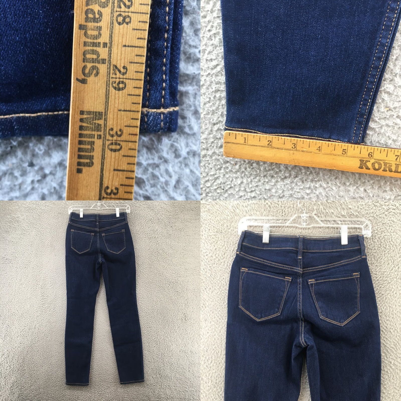 Old Navy Old Navy Jeans Womens 0 Hi-Rise Straight Blue Denim Cotton Blend Zip Fly Button Jeans Size 25" / US 0 / IT 36 - 8 Thumbnail
