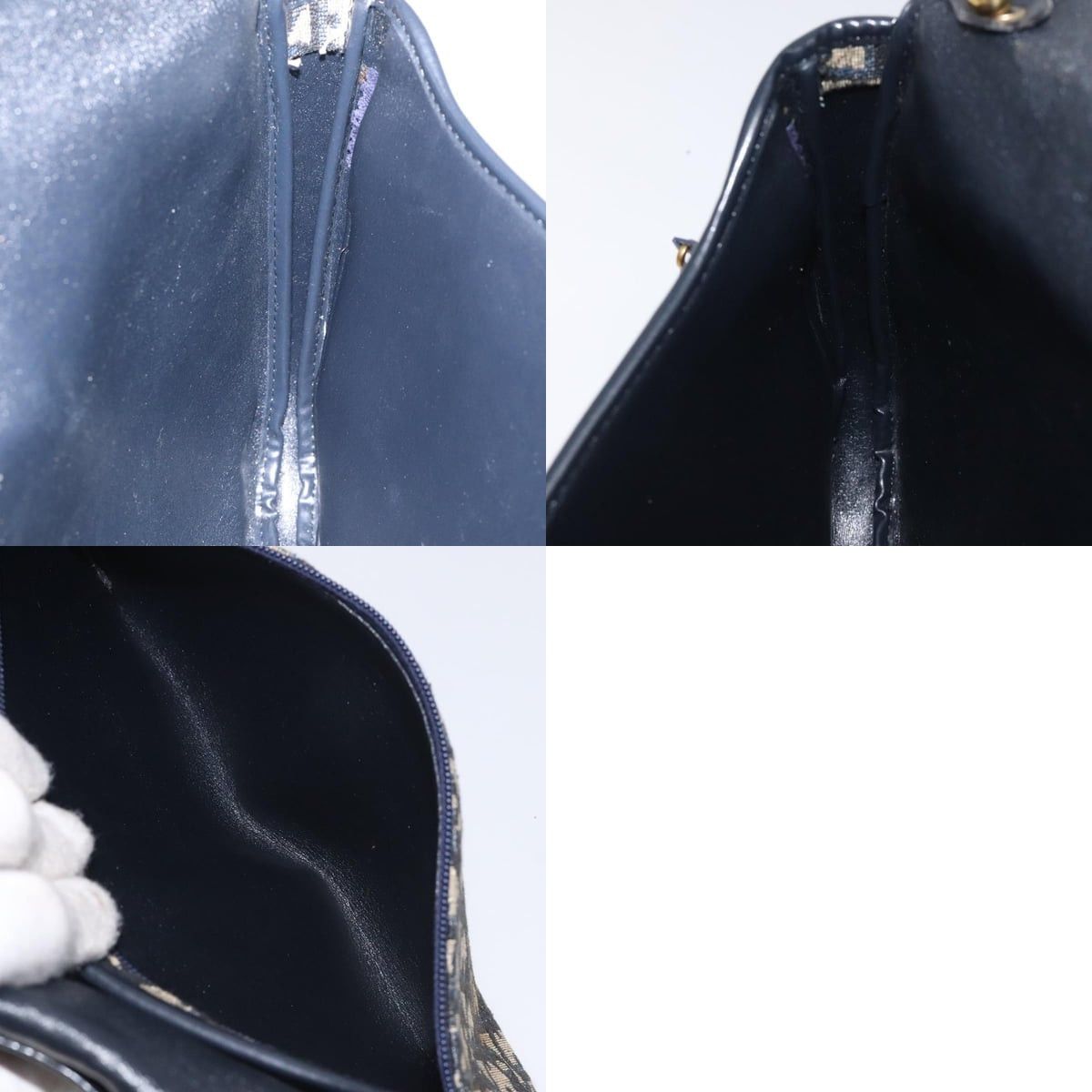Dior DIOR Trotter Canvas Shoulder Bag Navy Size ONE SIZE - 12 Thumbnail