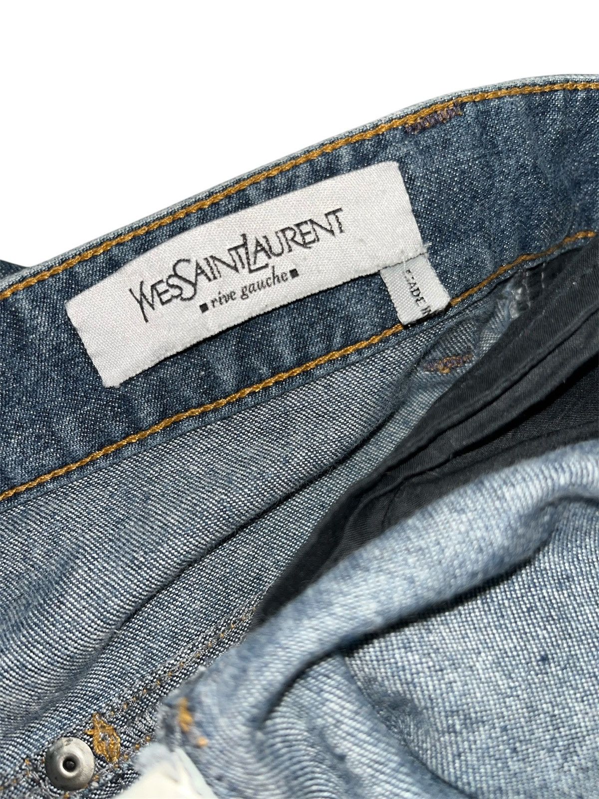 Saint Laurent Paris YvesSaintLaurent Slimfit Denim Pants x Vintage Size US 30 / EU 46 - 5 Thumbnail