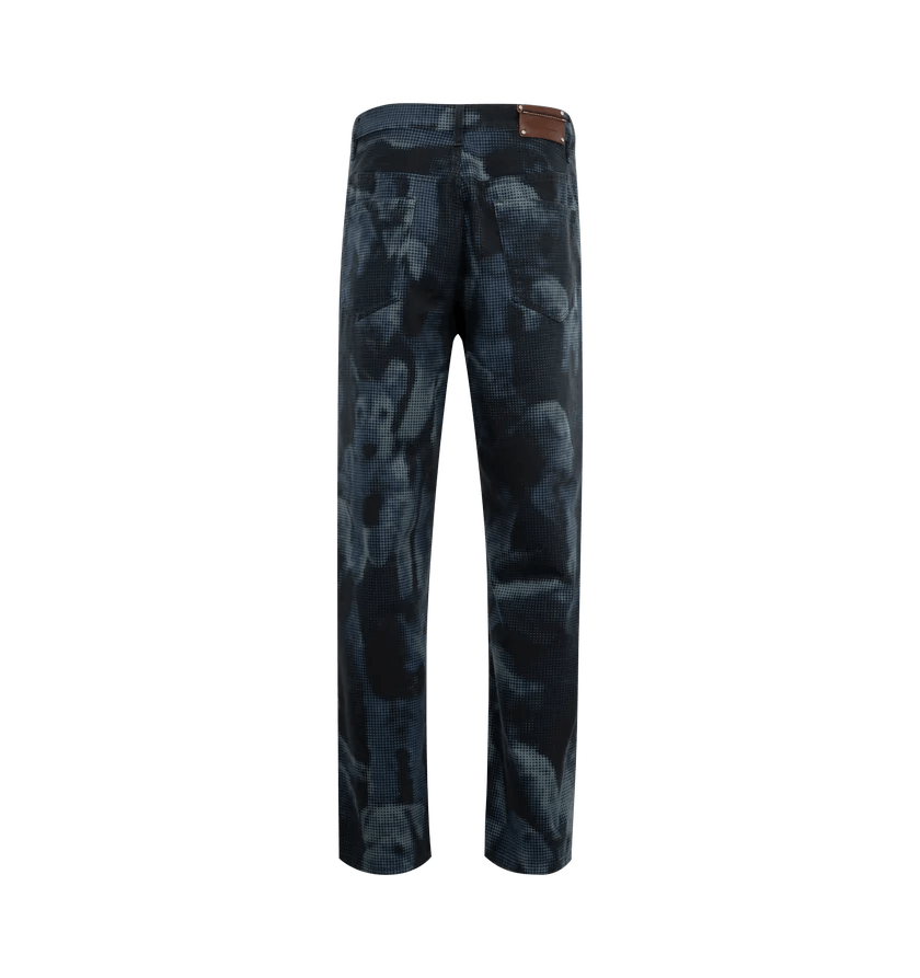 Dries Van Noten o1h1sh11224 Printed Denim Jeans in Navy Size US 32 / EU 48 - 2 Thumbnail