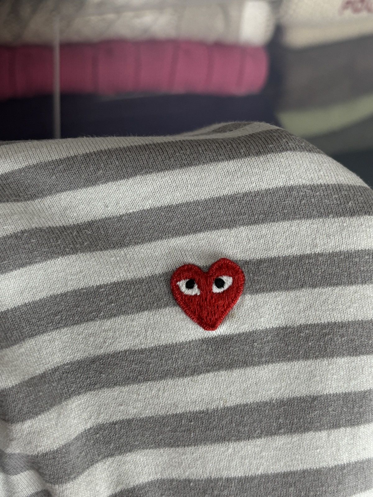 Comme des Garcons PLAY Comme Des Garcons Play CDG Striped Long Sleeve T-Shirt Size M / US 6-8 / IT 42-44 - 4 Thumbnail