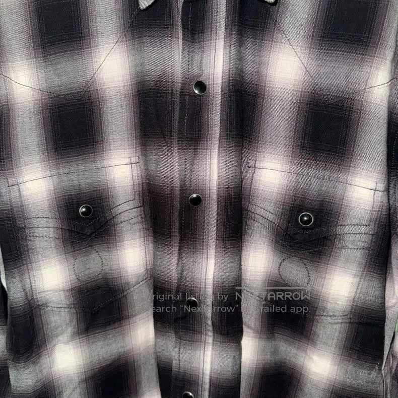 Saint Laurent Paris Saint Laurent Plaid Shirt with Cat Eye Buttons. Size US S / EU 44-46 / 1 - 3 Thumbnail
