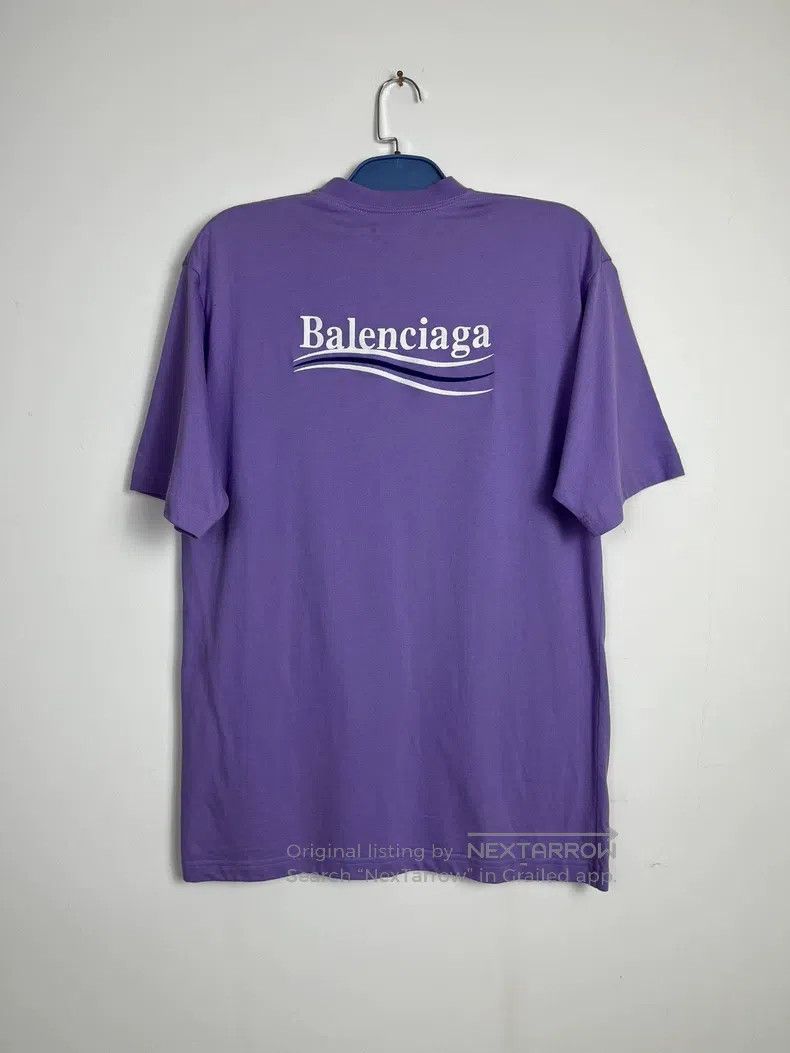 Balenciaga Balenciaga Black Label Purple Logo Short Sleeve T-Shirt Size US XXS / EU 40 - 2 Thumbnail