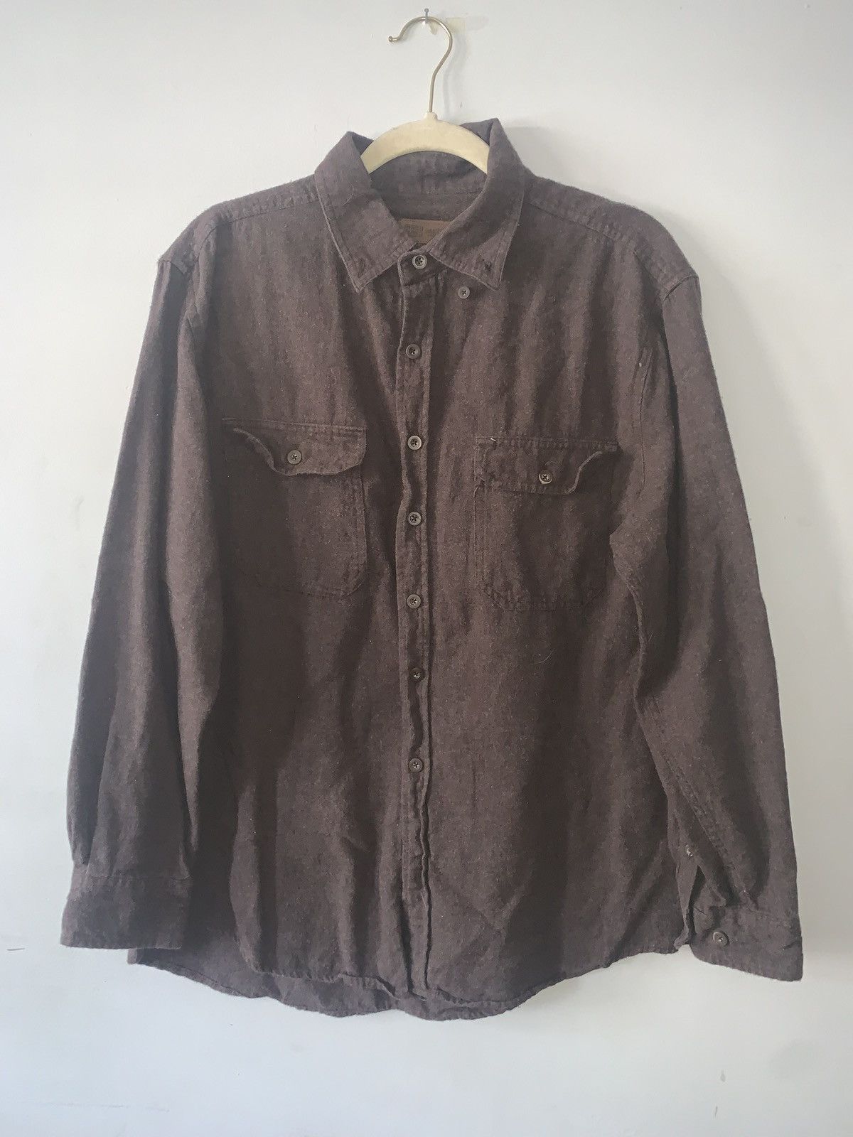 Faded Glory Brown Button Up Size US L / EU 52-54 / 3 - 5 Thumbnail