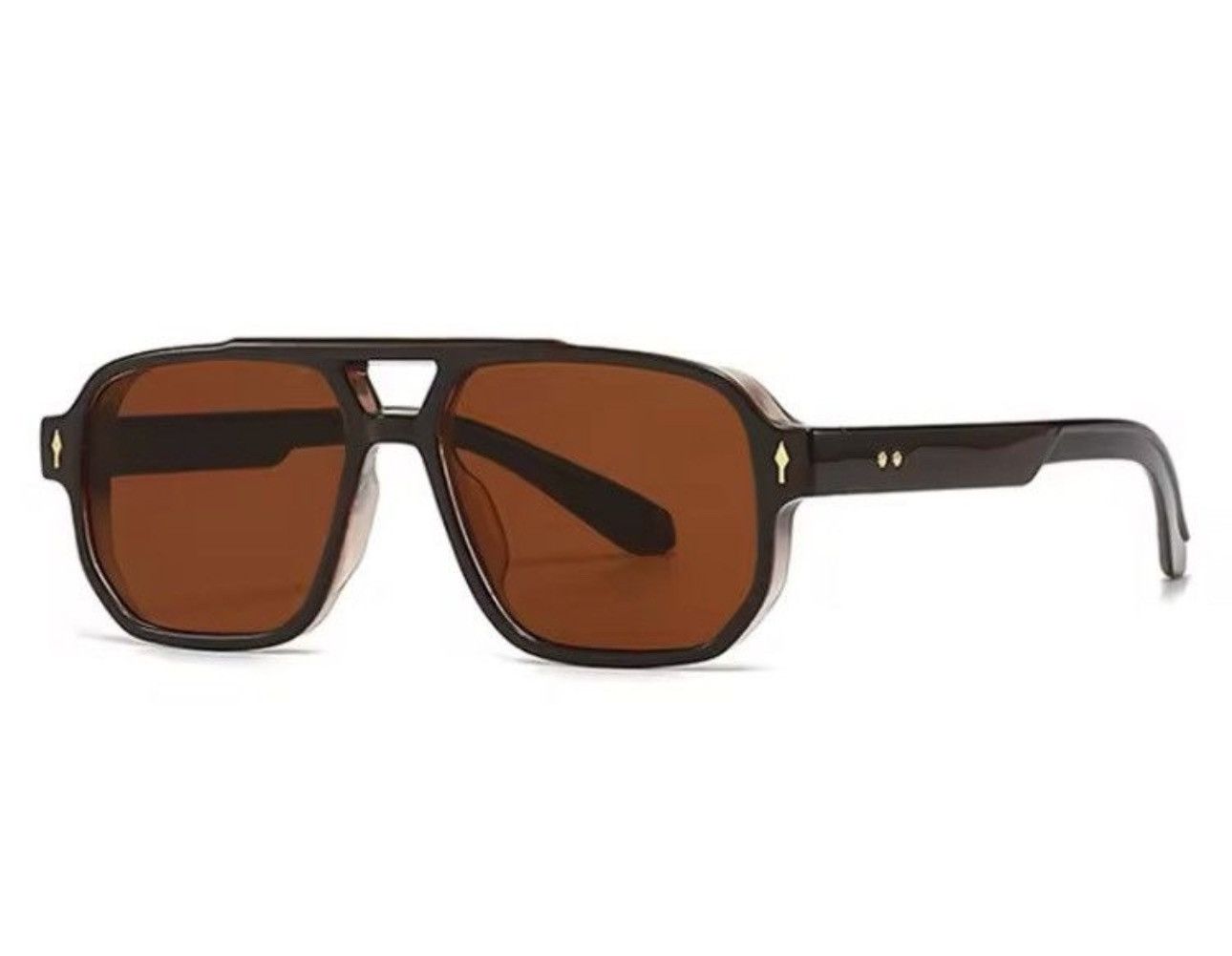 Electric Visual Retro Style Double Bridges Square Sunglasses Size ONE SIZE - 1 Thumbnail