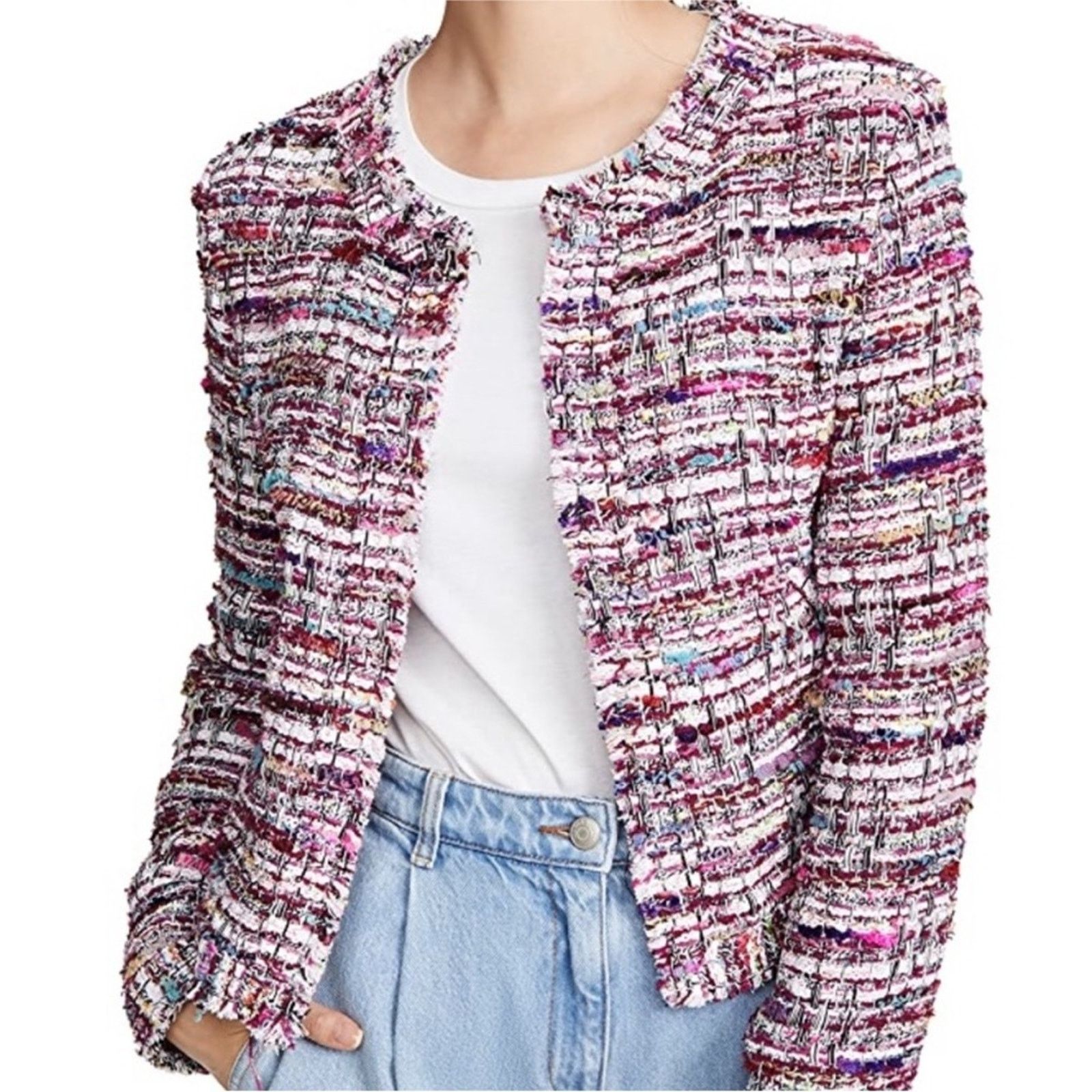 Iro IRO $675 Multicolor Tweed Jacket Size 2 Size XS / US 0-2 / IT 36-38 - 2 Thumbnail