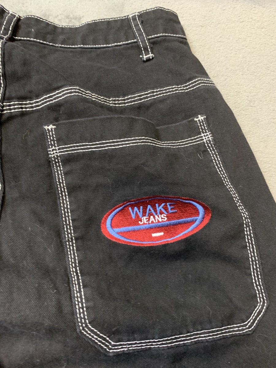 Japanese Brand × Vintage Vintage Japanese Wake Jeans Rep Skater Black Pants Size US 32 / EU 48 - 7 Thumbnail