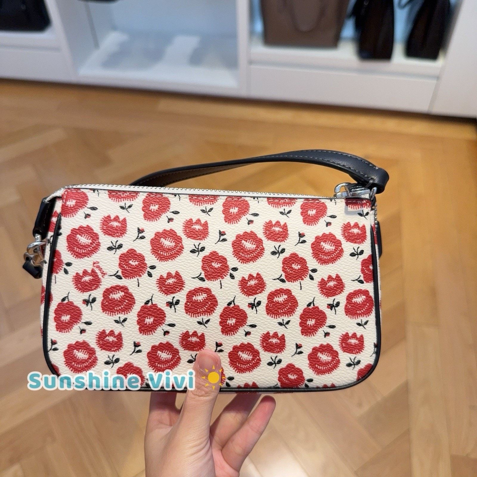 Coach NWT Coach Nolita 19 With Floral CBM74 Silver/Chalk/Black Size ONE SIZE - 4 Thumbnail
