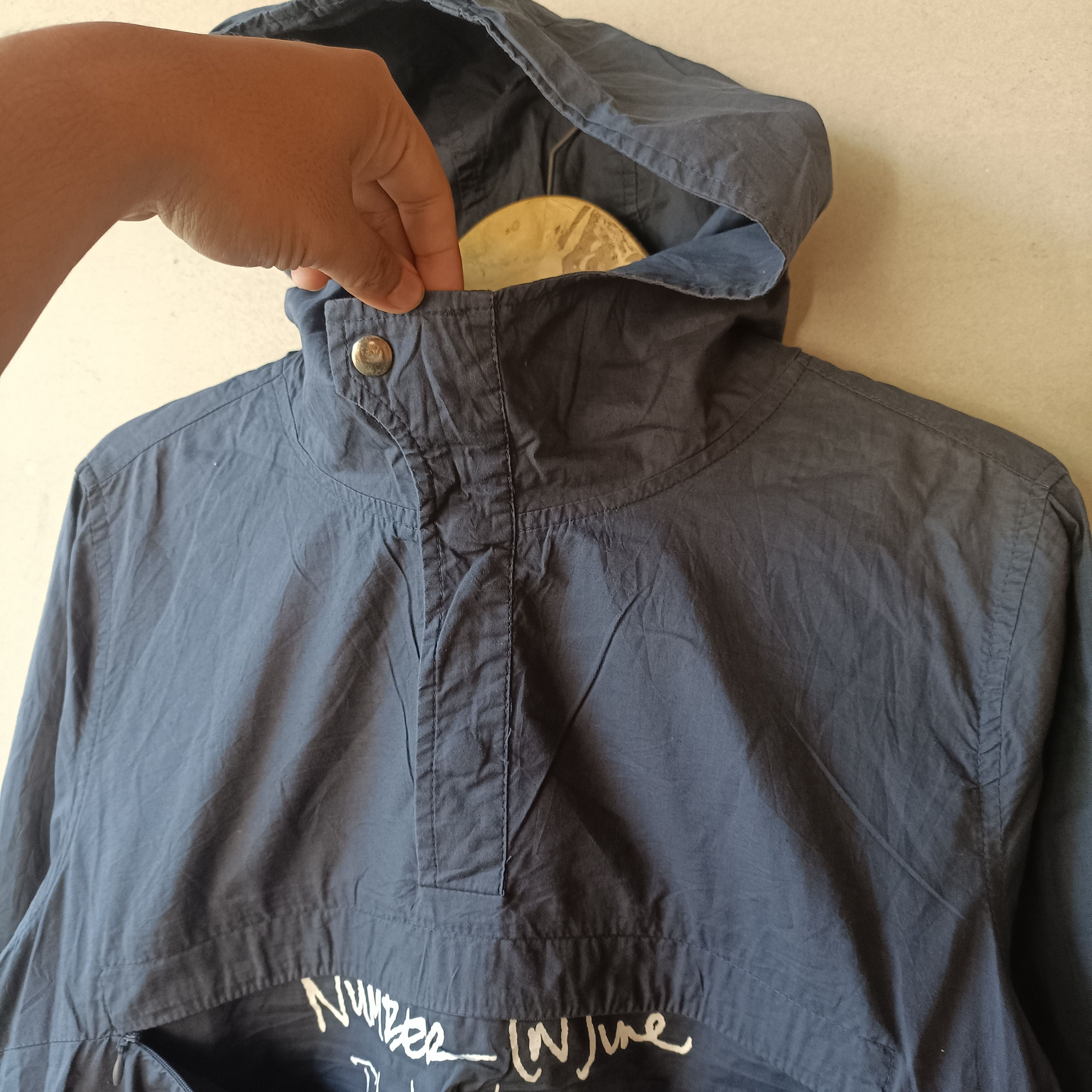 Number (N)ine Number (N)ine Anorak jacket hooded half button Navy Jacket Size US S / EU 44-46 / 1 - 4 Thumbnail