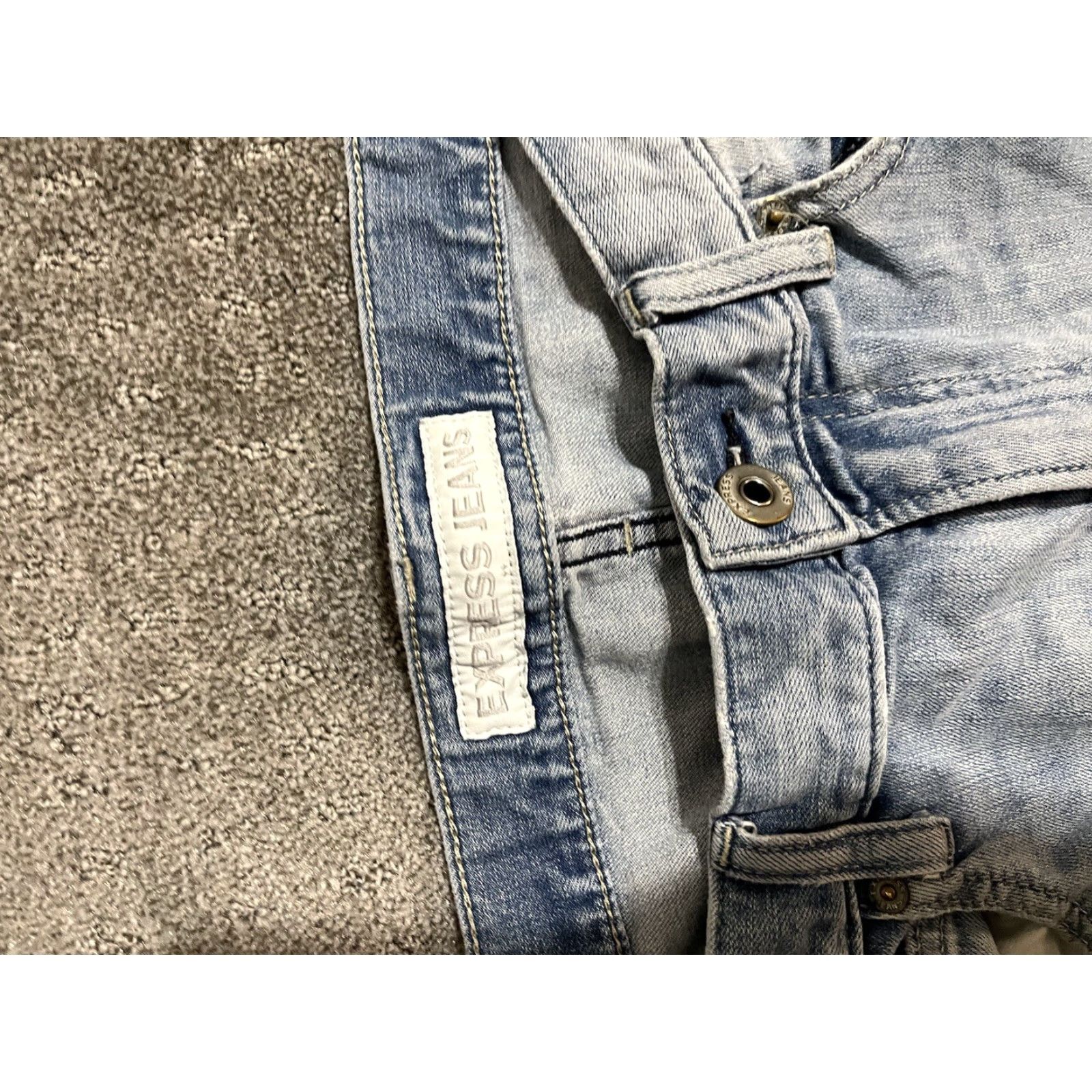 Express Express Jeans Men 34 Regular Blue Cotton Blend Alec Straight Denim Size US 34 / EU 50 - 5 Thumbnail