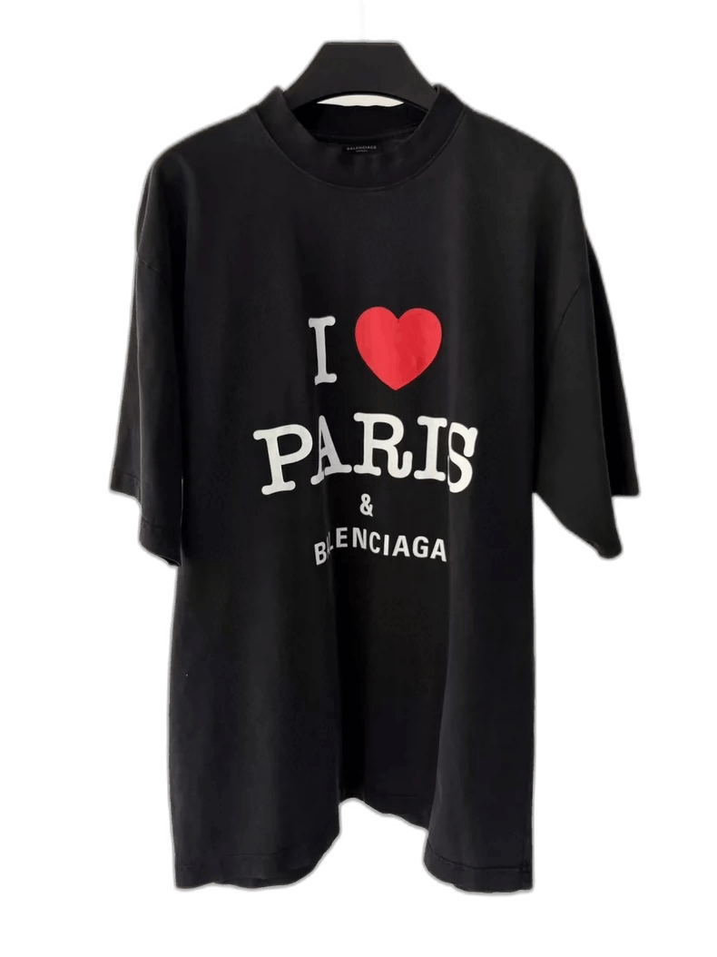 Balenciaga Balenciaga I Love Paris Short Sleeve T-Shirt-2506 Size US S / EU 44-46 / 1 - 1 Thumbnail