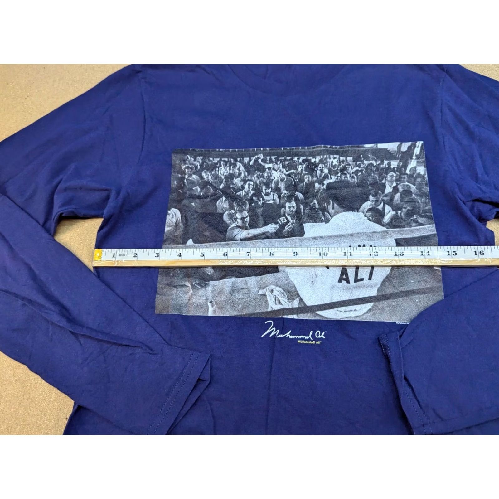 Port & Company Port & Company Muhammad Ali T-Shirt Mens S Long Sleeve Blue Cotton Canvas Vintage Regular Rating: Moisture Wicking Tribute Ken Regan Size US S / EU 44-46 / 1 - 5 Thumbnail