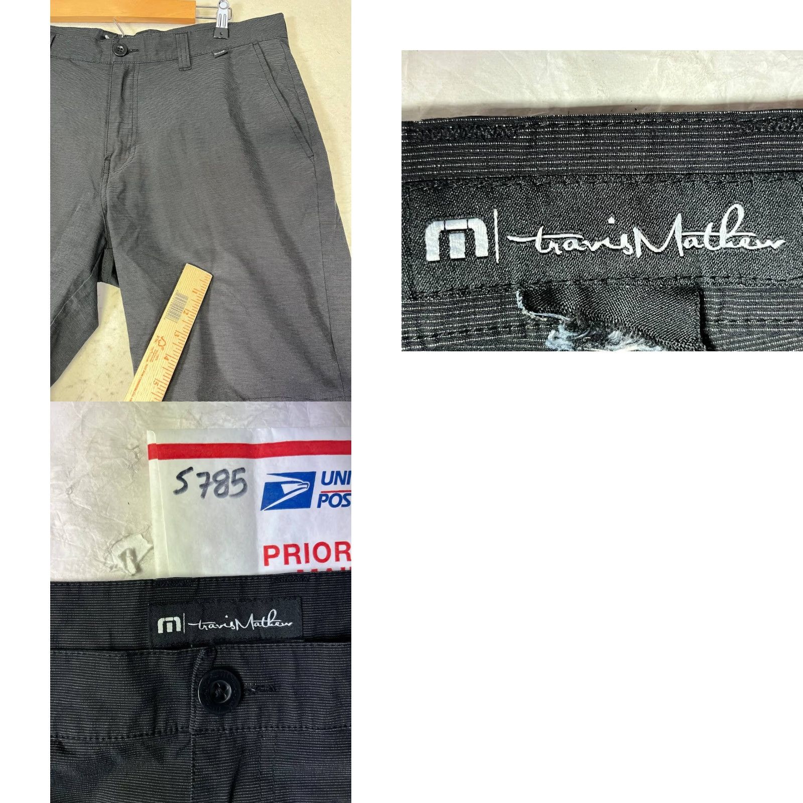 TravisMathew Travis Mathew Men's Chino Golf Shorts Spandex Flat Front Black Size 36 Regular Inseam 9 in Casual Beach Outdoor Golf Seasonal Lightweight Zip Logo Size US 36 / EU 52 - 8 Thumbnail