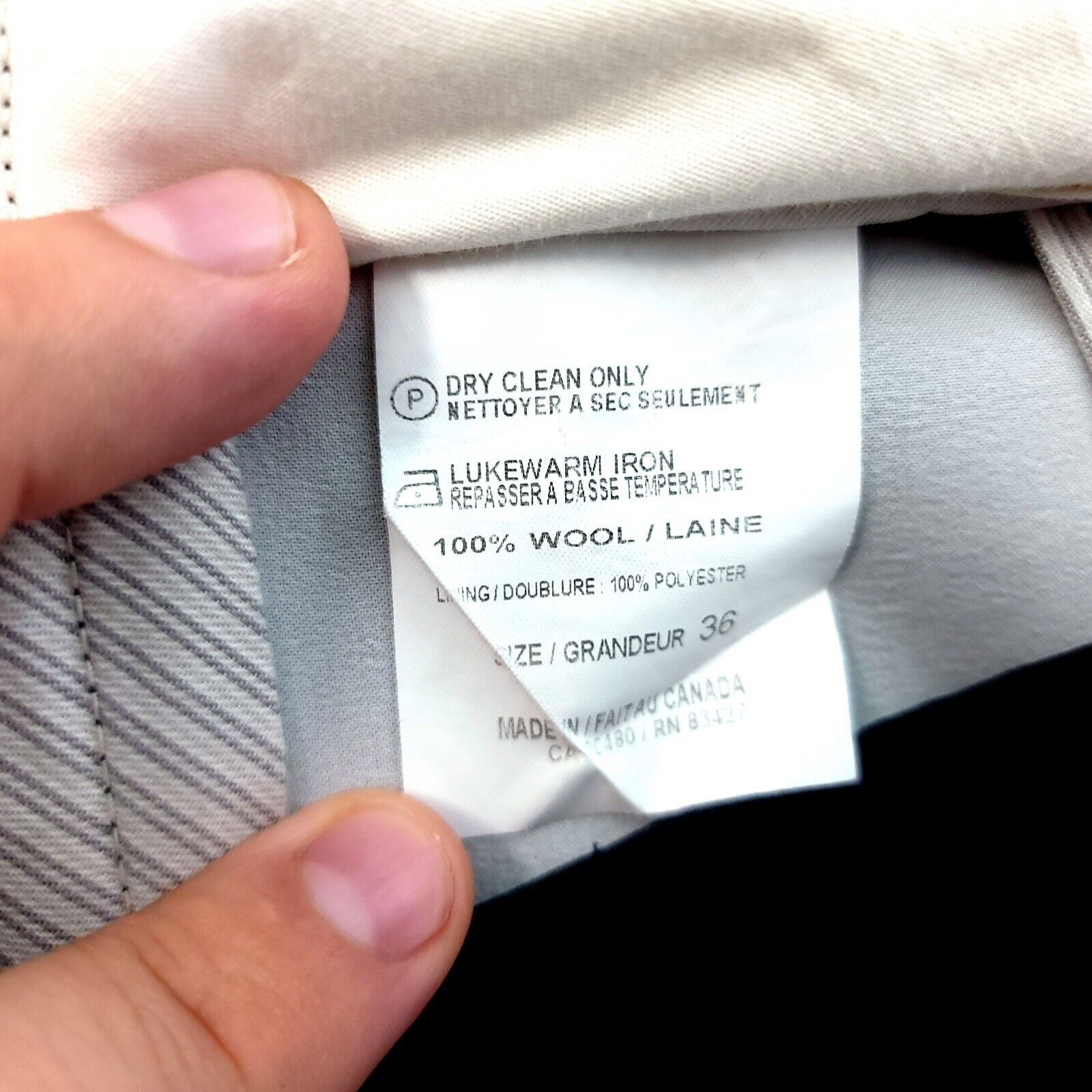 Designer Ballin Classic Super 120s Wool Gray W/ Blue Twill Pleated Cu Size 36R - 8 Thumbnail