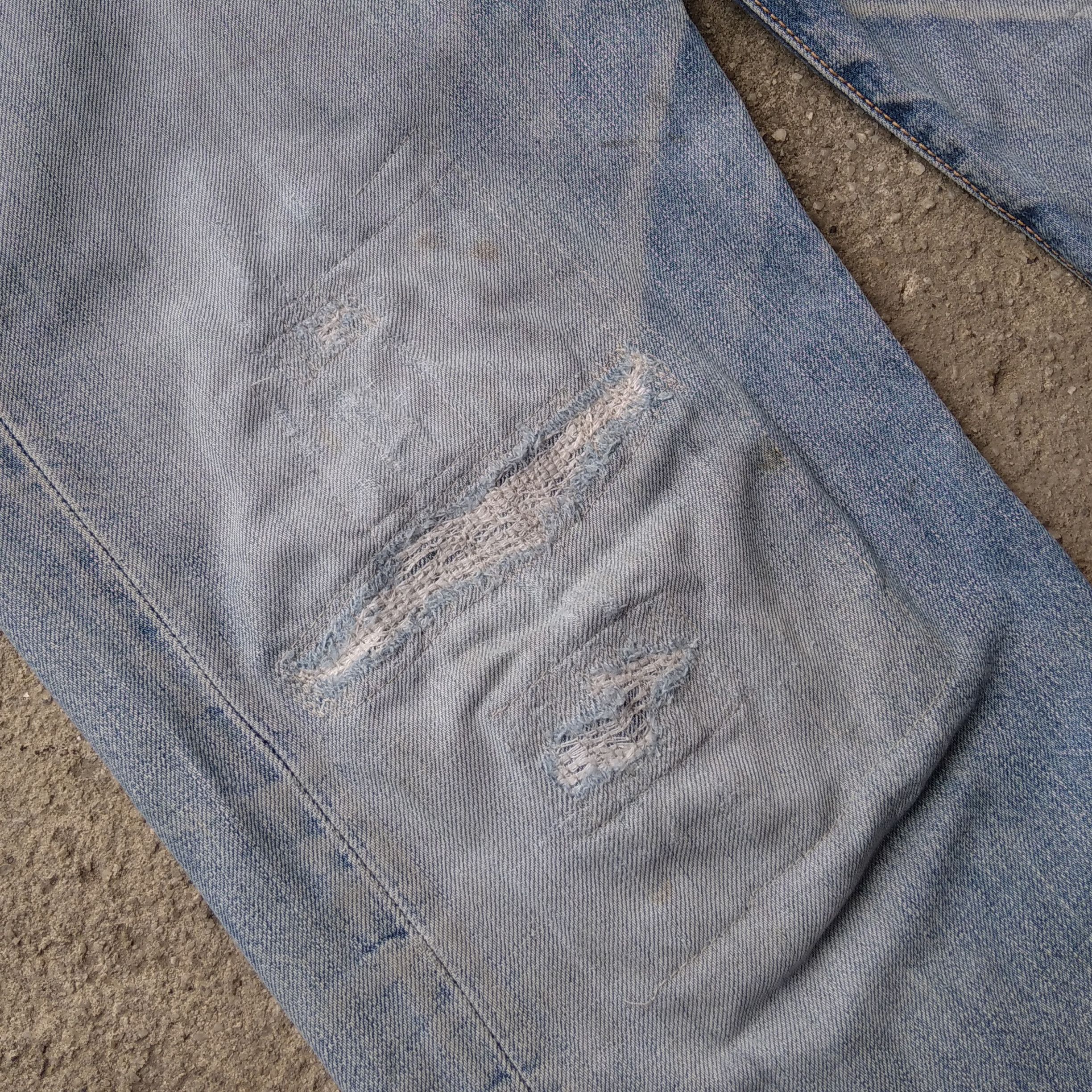 4GSELLER Vintage Early 00's LEVIS 501 Thrashed Jeans Size US 34 / EU 50 - 4 Thumbnail