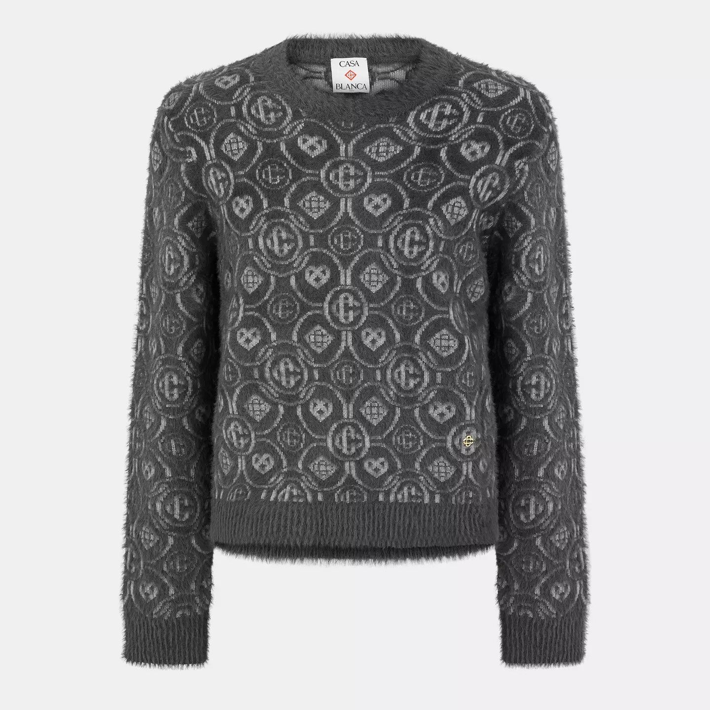 Casablanca o1g2r1mq0426 Mono Crew Neck Jumper in Grey Size US M / EU 48-50 / 2 - 1 Thumbnail