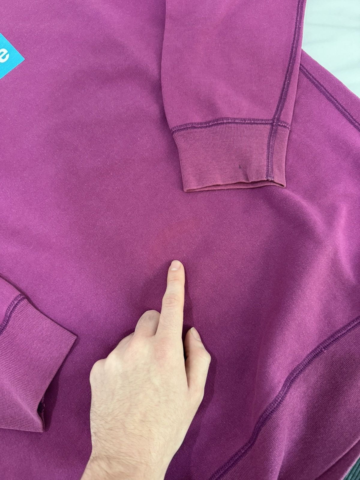 Supreme Supreme Magenta Screenprint Box Logo Crewneck 2007 Size US L / EU 52-54 / 3 - 4 Thumbnail
