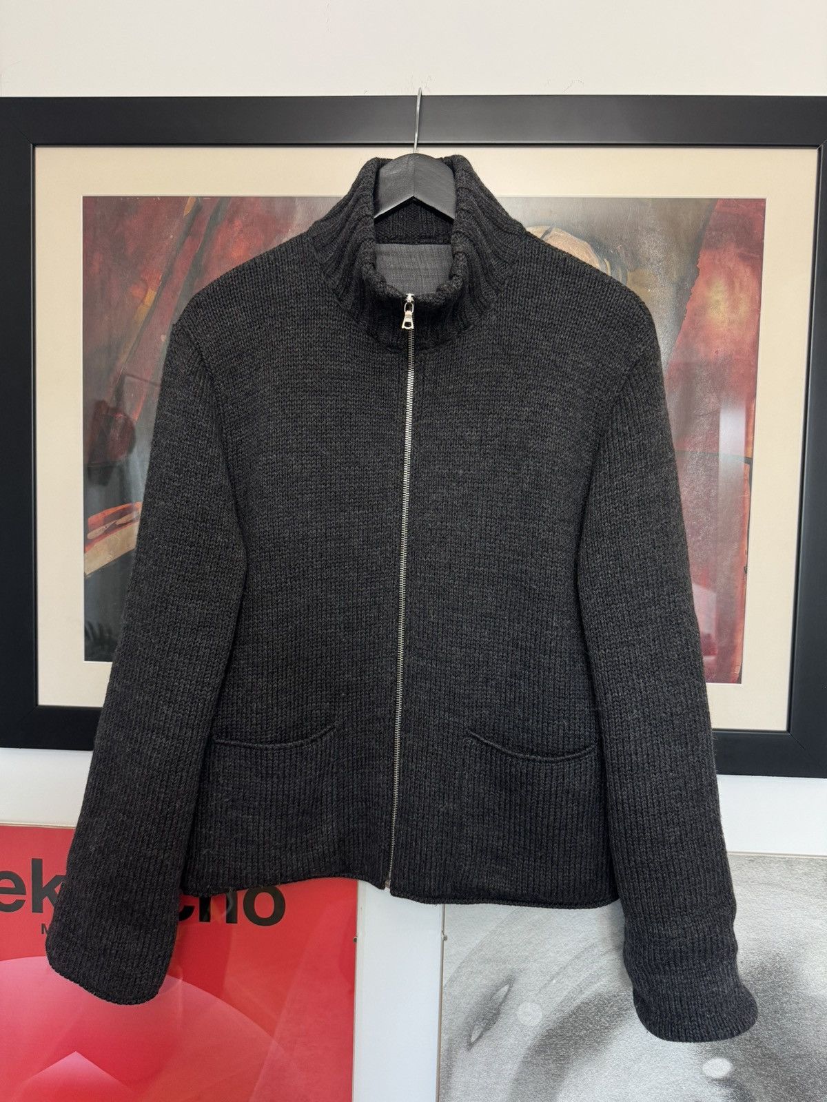 AW97 Miu Miu Zip Wool Sweater Jacket Archive 1990s Prada Vtg