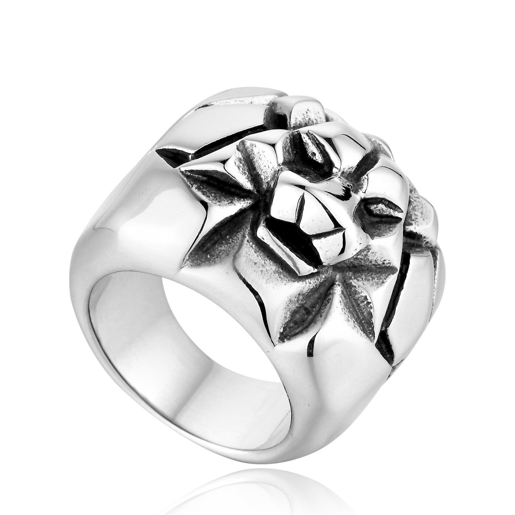 Jewelry Lion Rare Jewelry Rings Open Size Chrome Ring (Size 7-13) Size ONE SIZE - 2 Thumbnail