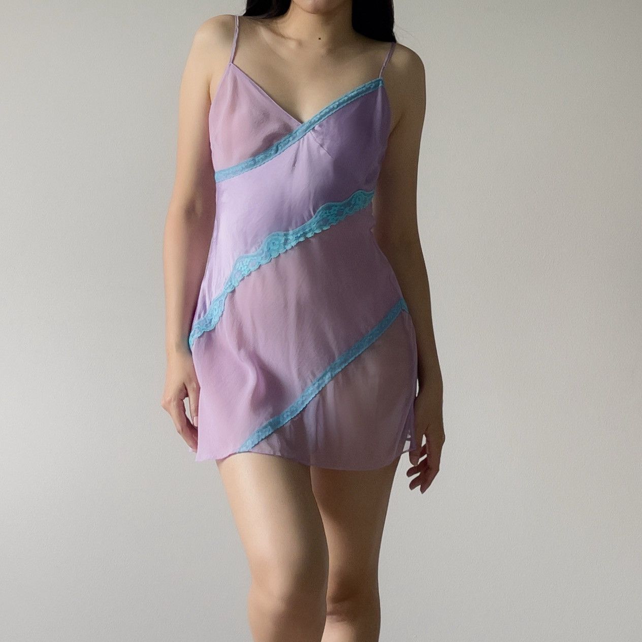 Victoria's Secret Victoria’s Secret Lilac Silk & Lace Slip Dress (S) Size S / US 4 / IT 40 - 3 Thumbnail