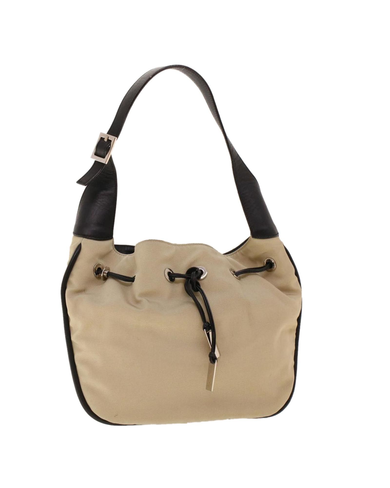 image of Beige Nylon Gucci Handbag With Multiple Compartments, Women's