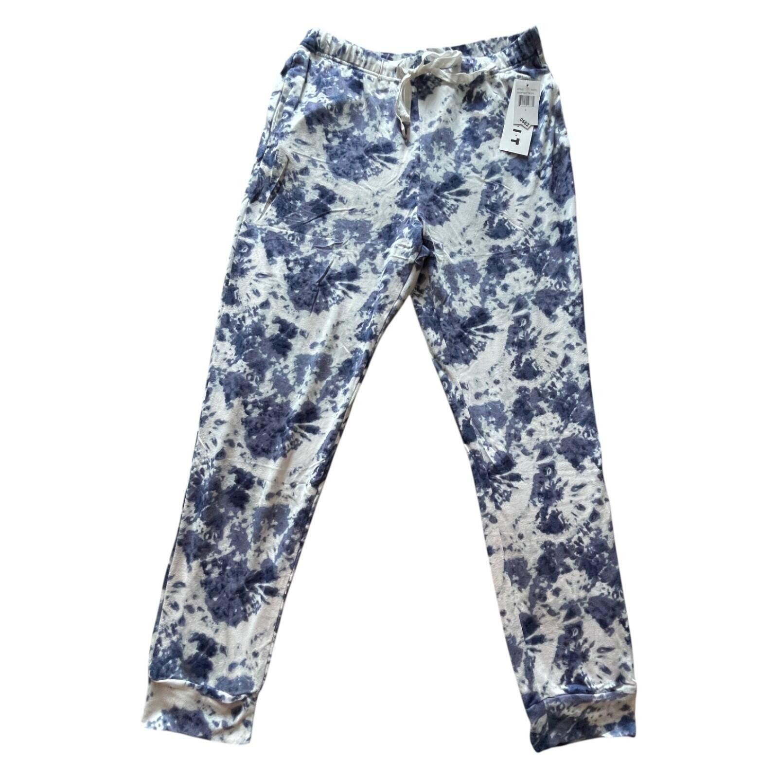 Other NWT Kikit Blue Tie Dye Lounge Pants Women’s LARGE Drawstring Size 36" / US 14 / IT 50 - 1 Thumbnail