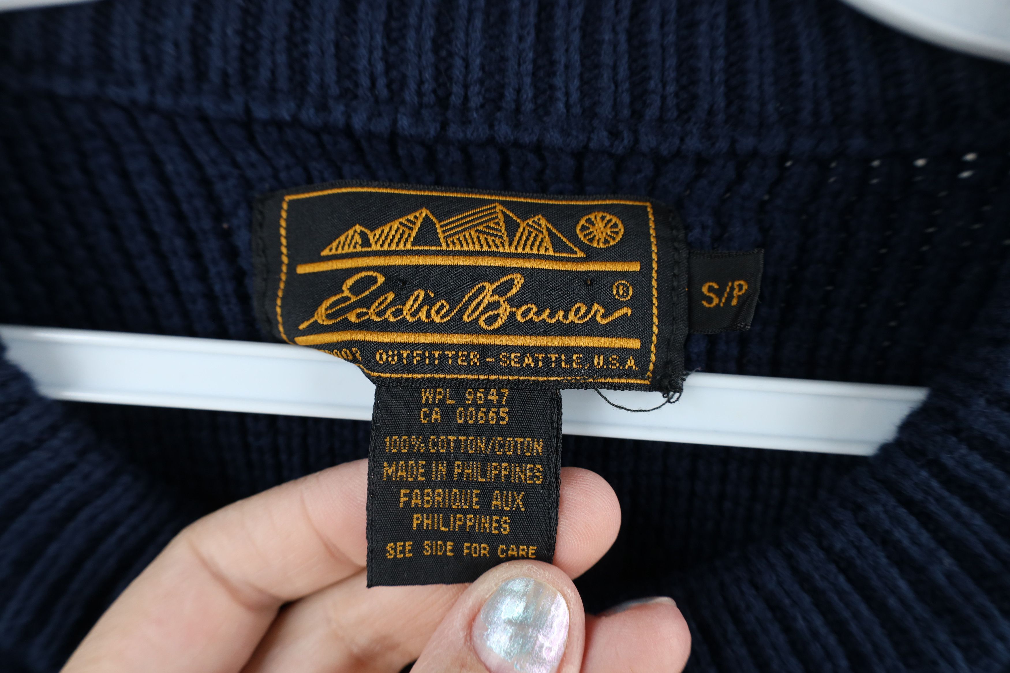 Eddie Bauer × Vintage Vintage 90s Eddie Bauer Chunky Ribbed Knit Sweater Cotton Size US S / EU 44-46 / 1 - 5 Thumbnail